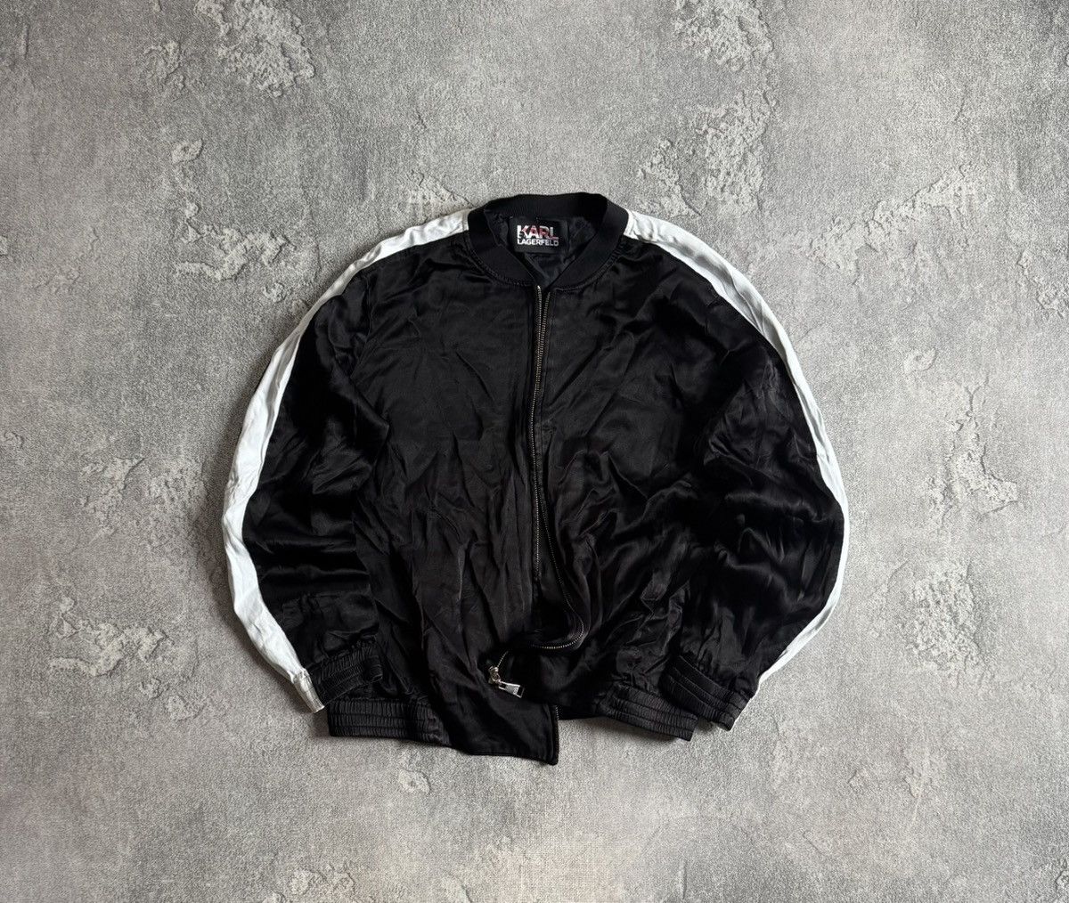 Karl Lagerfeld Karl Lagerfeld IT48/FR44/EU42 bomber zip jacket big logo Size L / US 10 / IT 46 - 1 Thumbnail