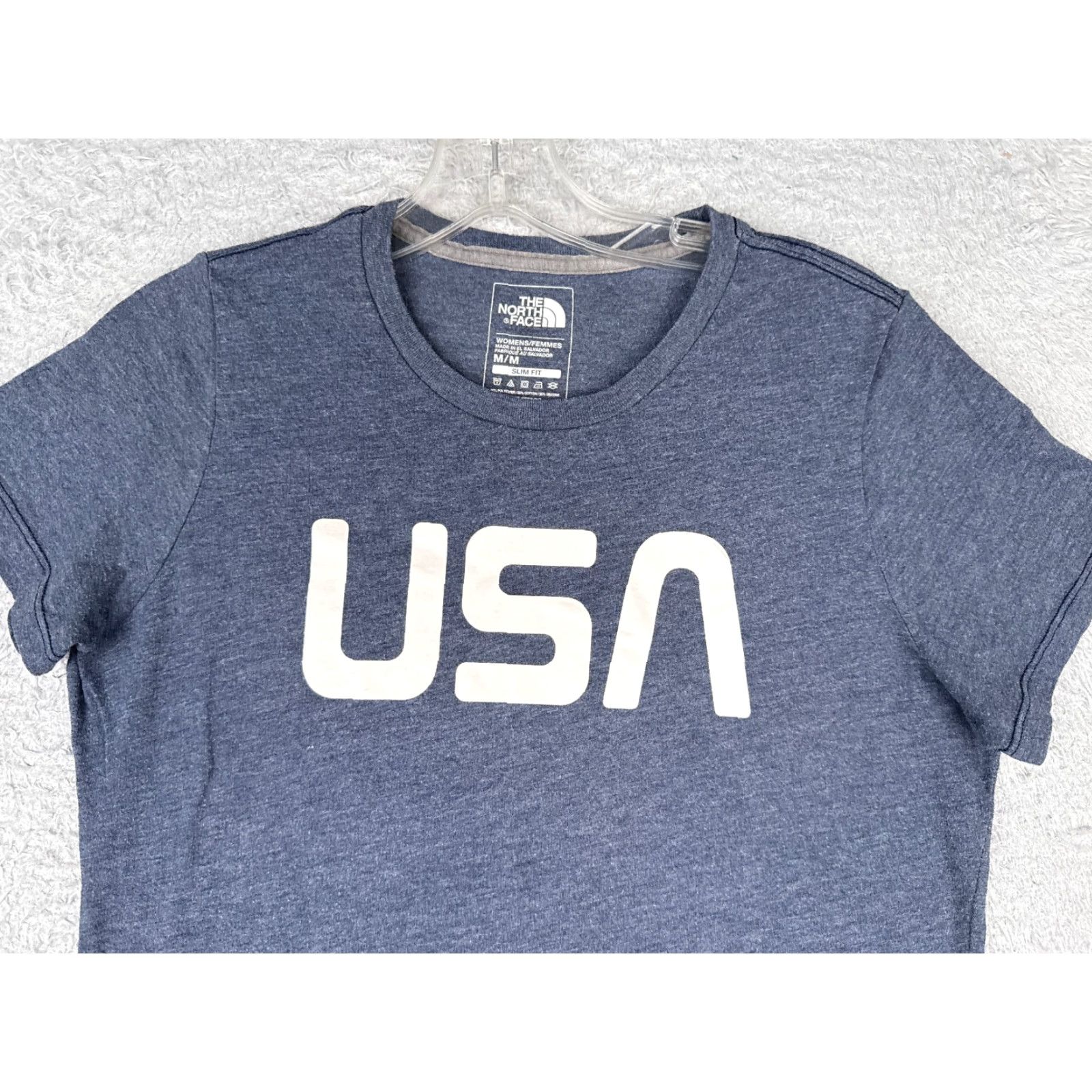 The North Face The North Face Shirt Women Medium Blue Crew Short Sleeve Slim Cotton Blend USA Size M / US 6-8 / IT 42-44 - 4 Thumbnail
