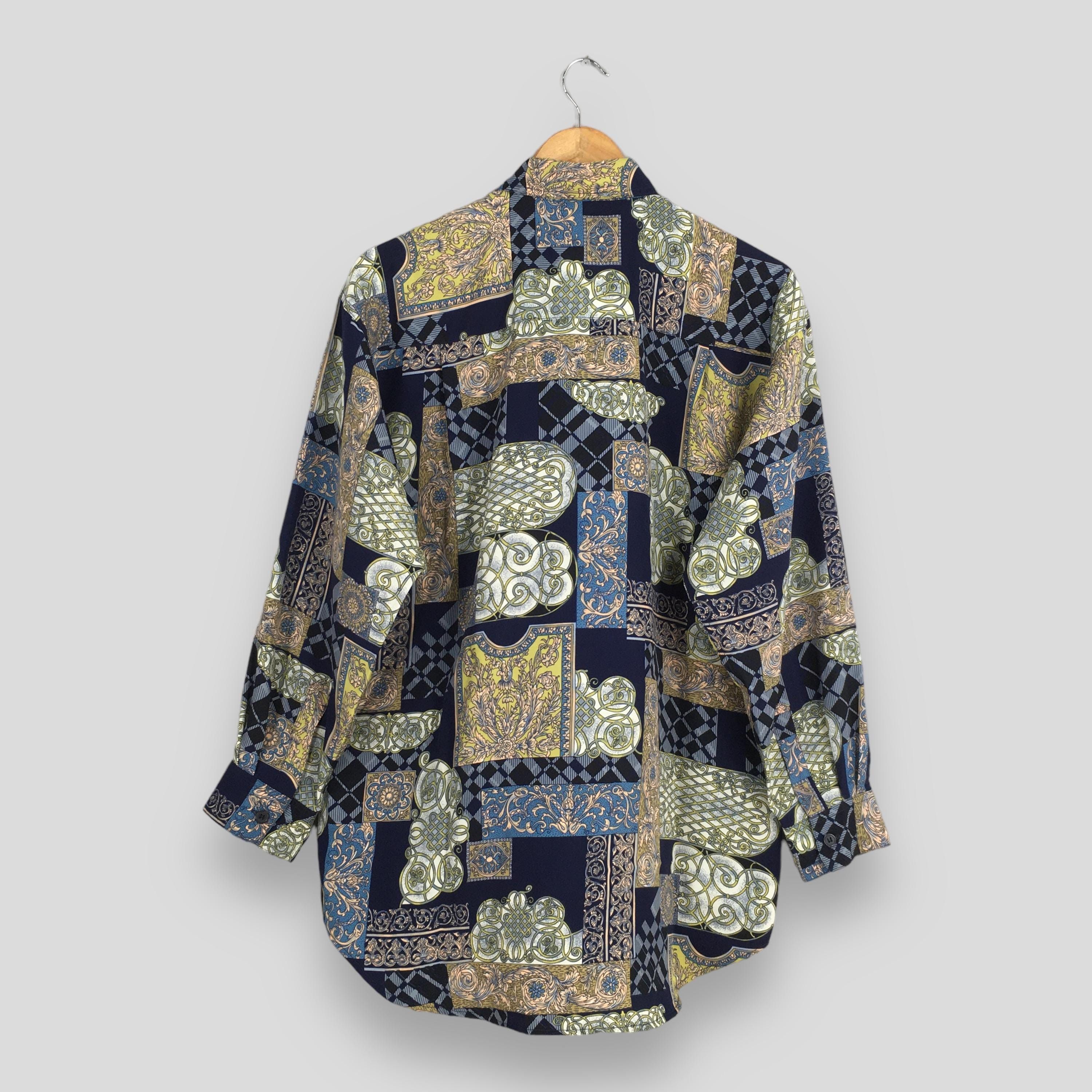 Vintage Novelty Baroque Floral Pop Art Polyester Shirt Medium Size US M / EU 48-50 / 2 - 7 Thumbnail