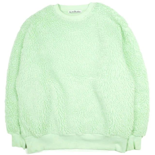 Acne Studios ACNE STUDIOS Oversized Fleece Sweatshirt Light Green XS Size US XS / EU 42 / 0 - 1 Thumbnail