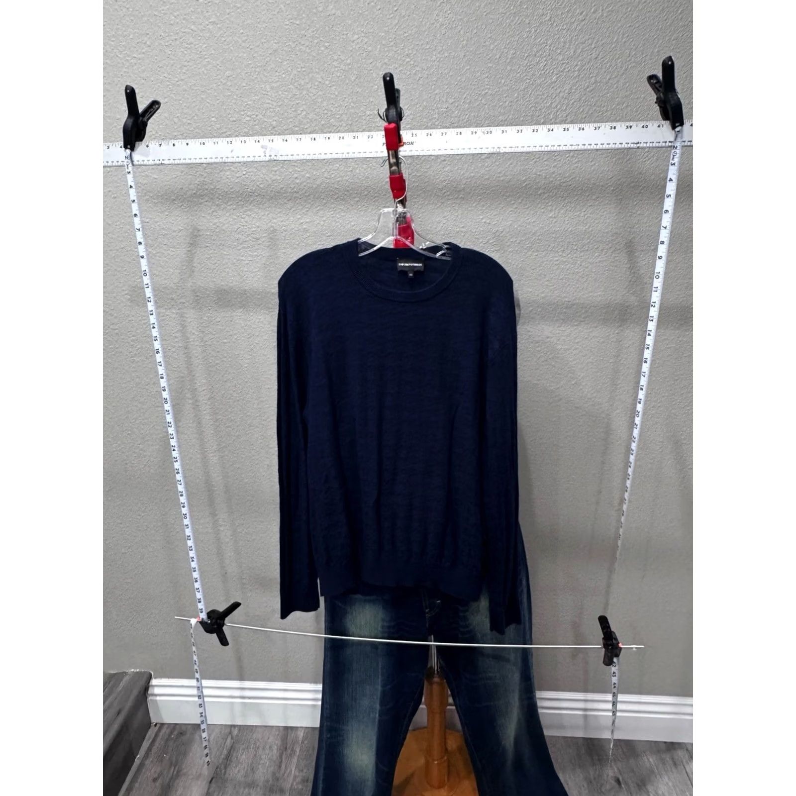 Emporio Armani Emporio Armani Sweater 2XL Multicolor Stitched Pullover Men 长 Size US XXL / EU 58 / 5 - 2 Thumbnail