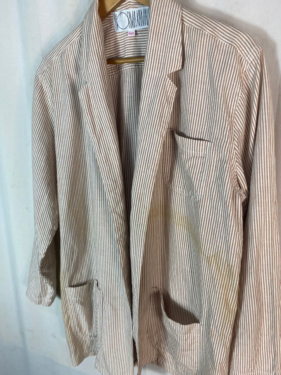 Designer Unisex🔥Norma kamali stripe cardigan jacket Size US L / EU 52-54 / 3 - 2 Thumbnail