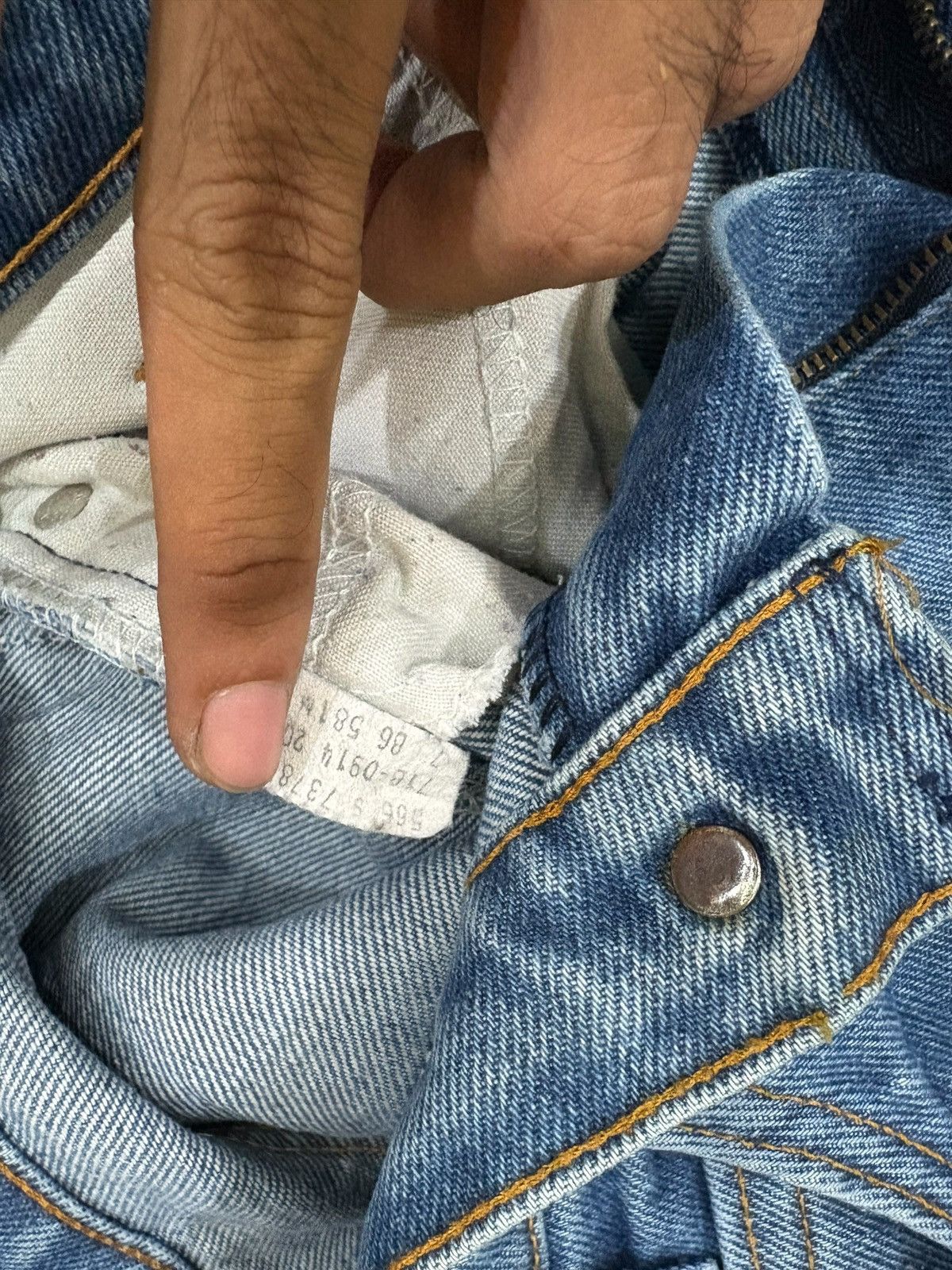 Levi's Vintage 70s Levis 718 Student Orange Tab Shorts Jeans Size US 26 / EU 42 - 6 Thumbnail