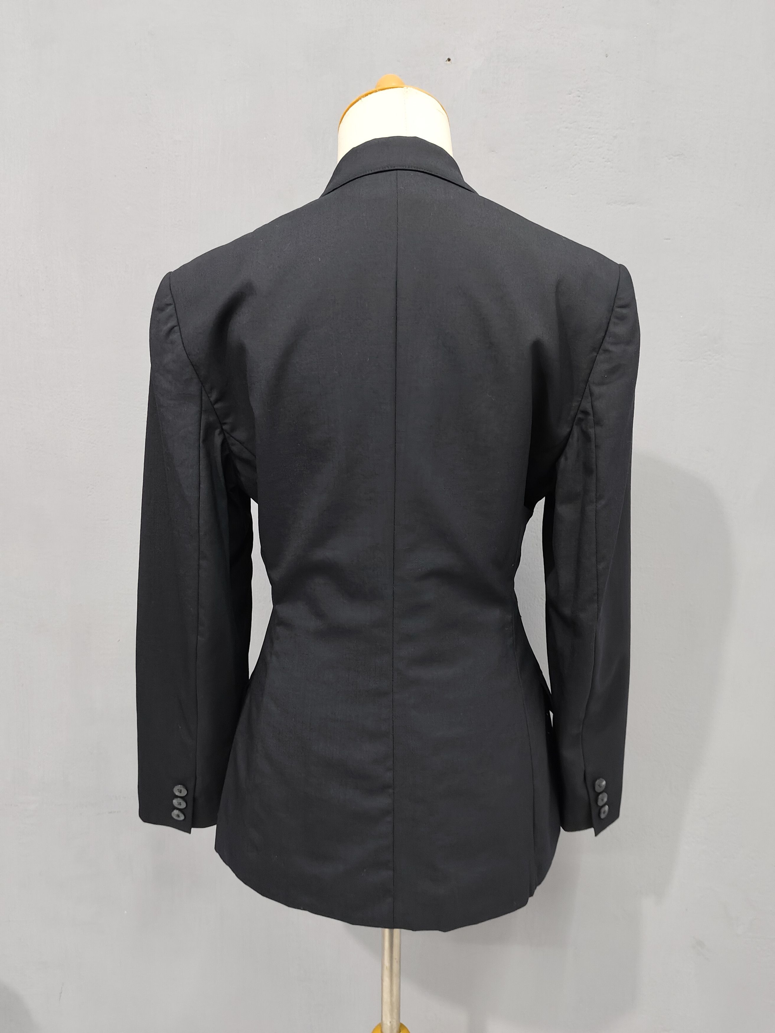 Jean Paul Gaultier 90s Gaultier Junior- Structured Tailored Minimal Wool Blazer Size M / US 6-8 / IT 42-44 - 4 Thumbnail