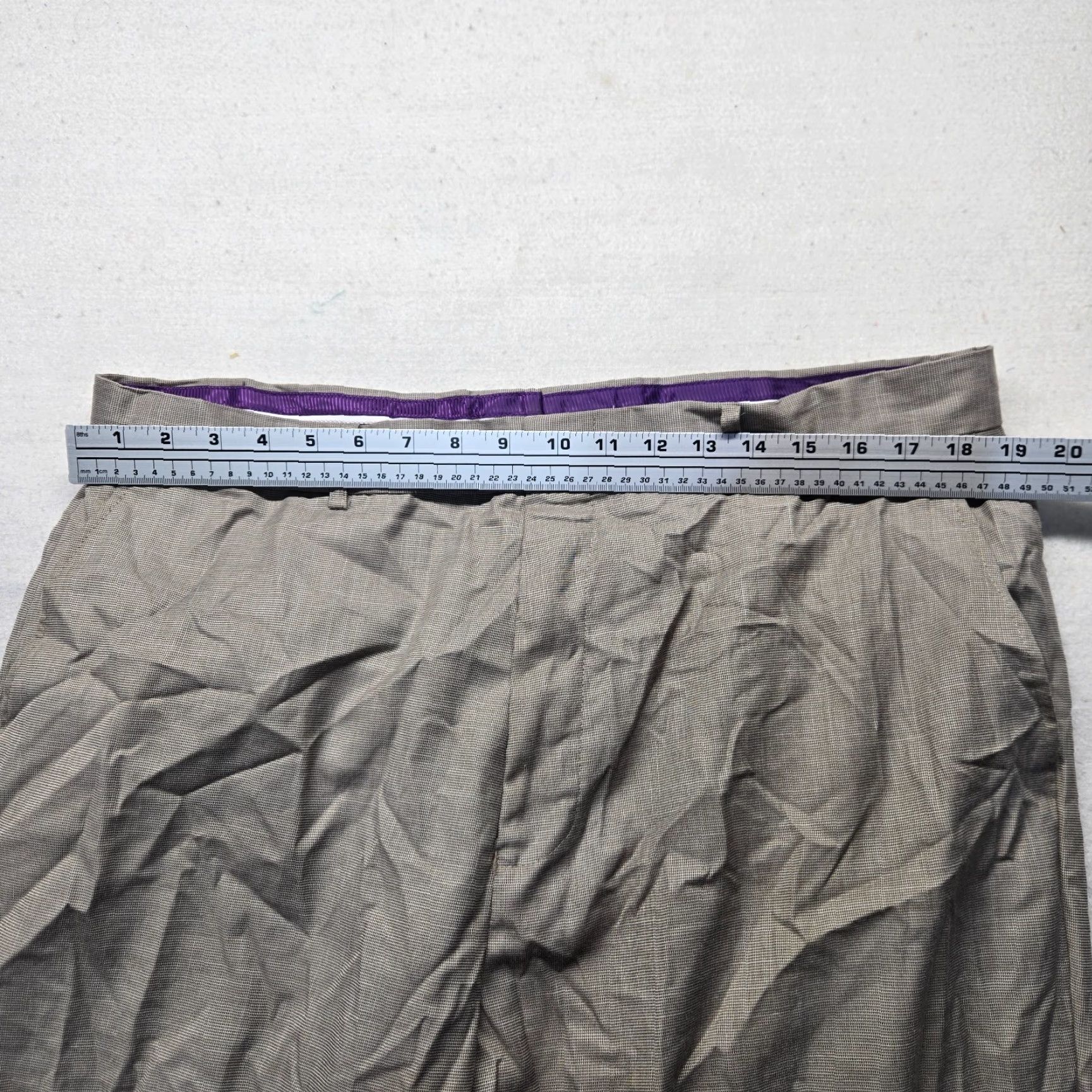 Vintage Vinci Dress Pants Beige Rayon Business Casual Pockets 38x30 Adult Men's Beige Pockets Dress Pants 38 Mens Size US 38 / EU 54 - 5 Thumbnail