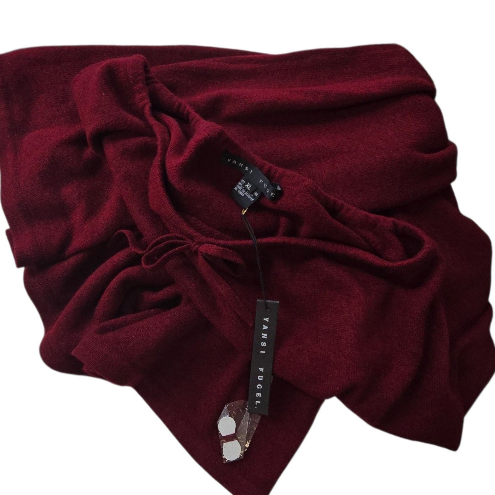 Other Yansi Fugel 100% Cashmere Maxi Skirt Burgundy Wine Size XL Size 40" / US 18 - 11 Thumbnail