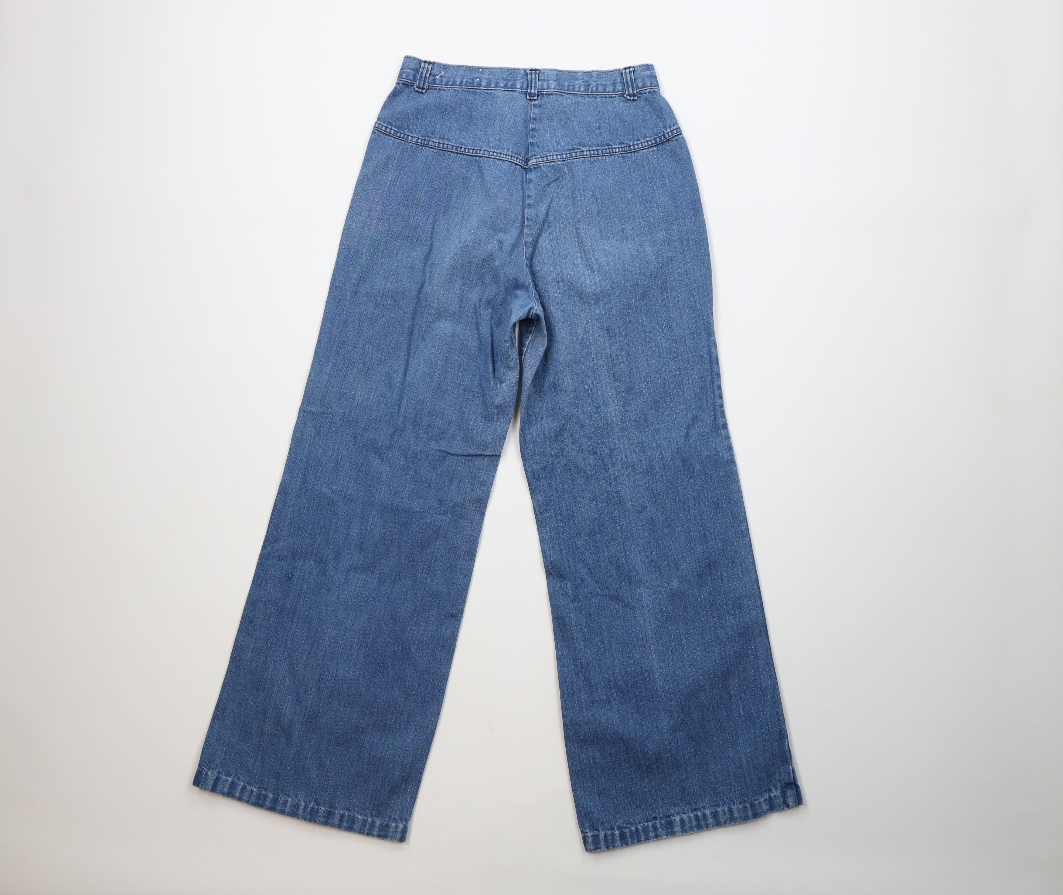 Vintage Vintage 70s Streetwear Flower Bell Bottoms Jeans USA Size 28" / US 6 / IT 42 - 10 Thumbnail