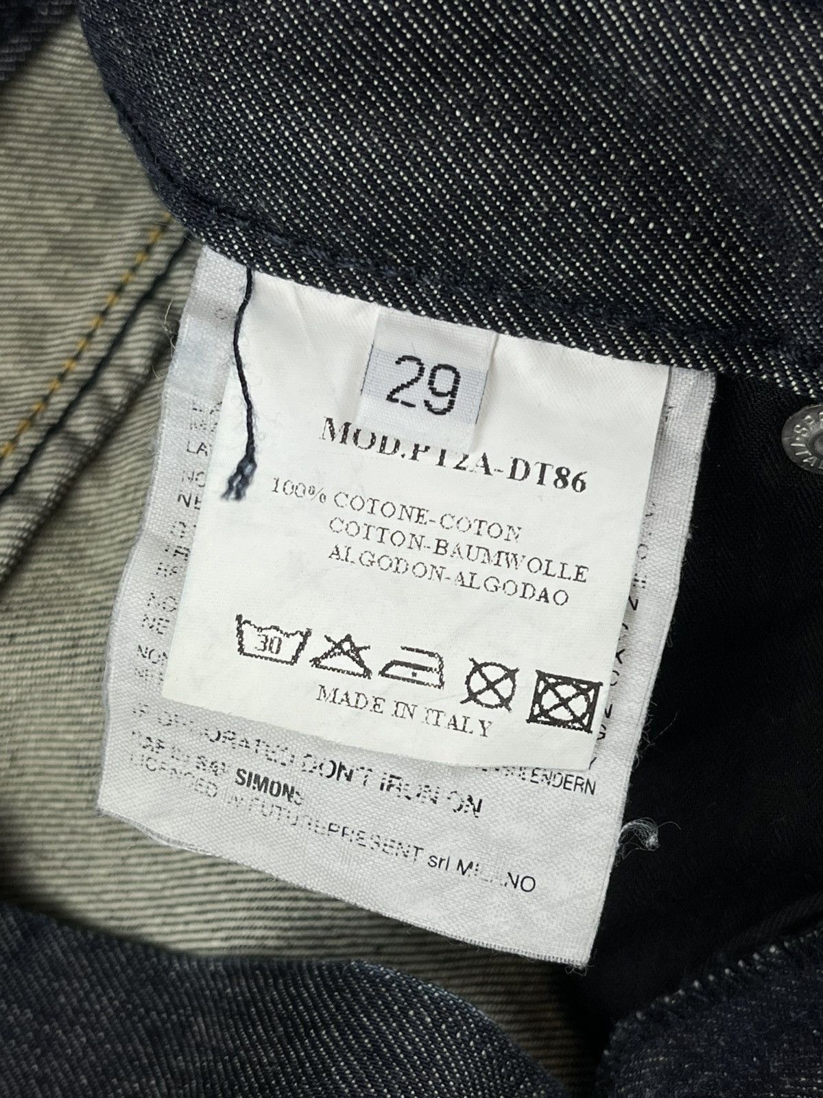 Raf Simons Raf By Raf Simons Curved Leg Indigo Patch Denim Jeans Size US 28 / EU 44 - 8 Thumbnail