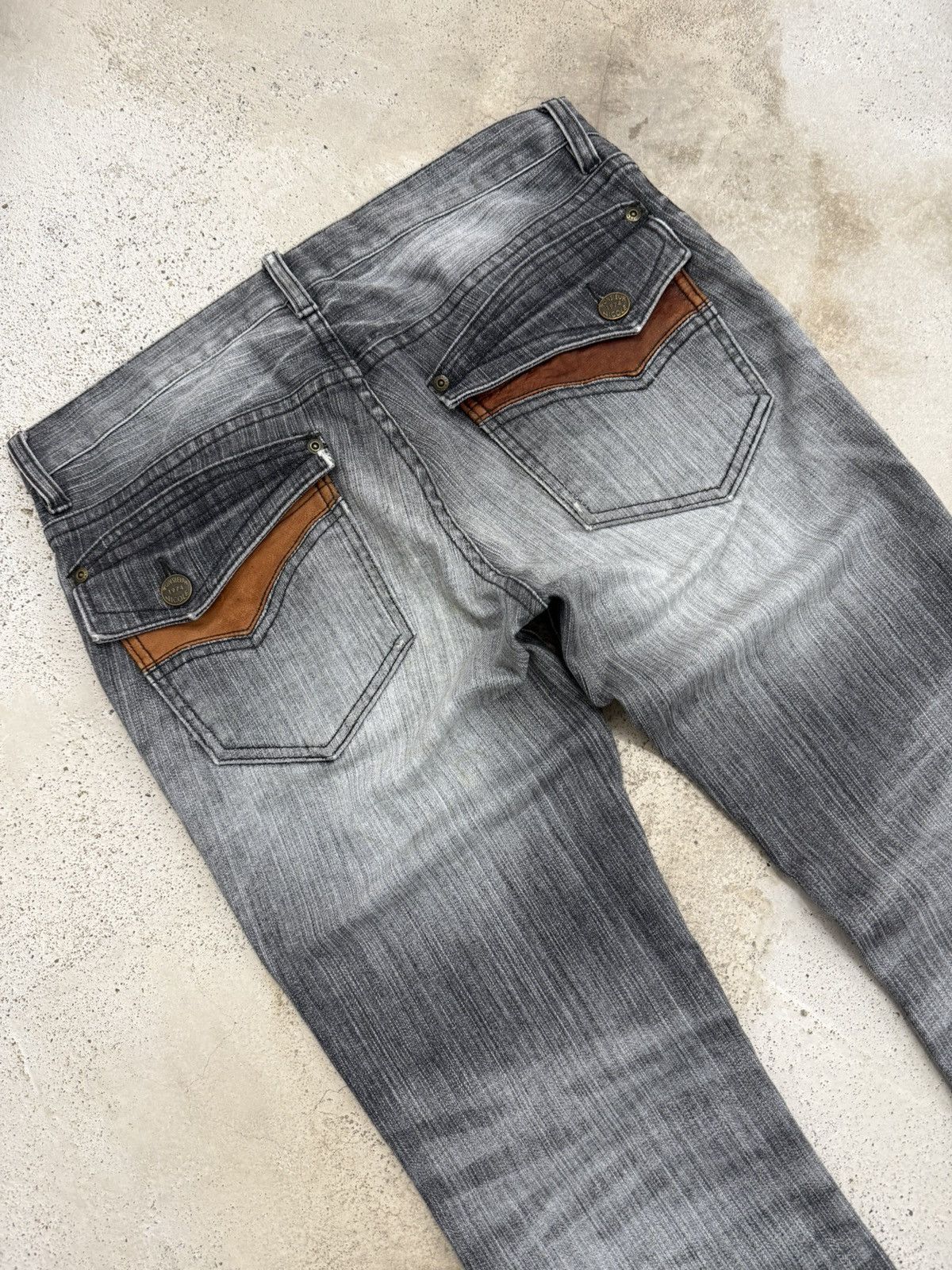 Nicole Club Monsieur Nicole 1974 Whisker Straight Leg Distressed Pants Size US 32 / EU 48 - 12 Thumbnail
