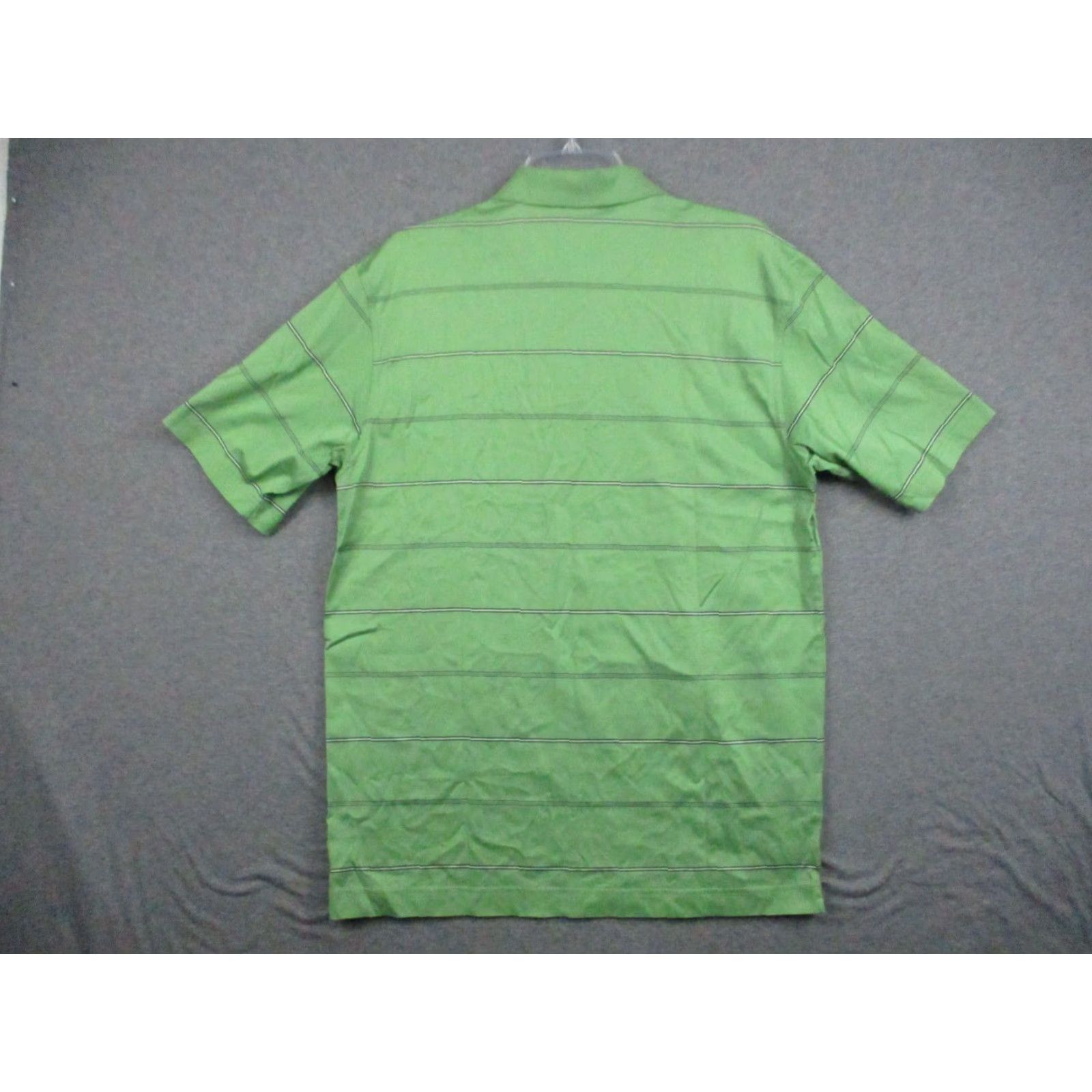 Nike Nike Golf Polo Shirt L Mens Dri-Fit Green Blue Stripe Short Sleeve Cotton Polyester Size US L / EU 52-54 / 3 - 6 Thumbnail