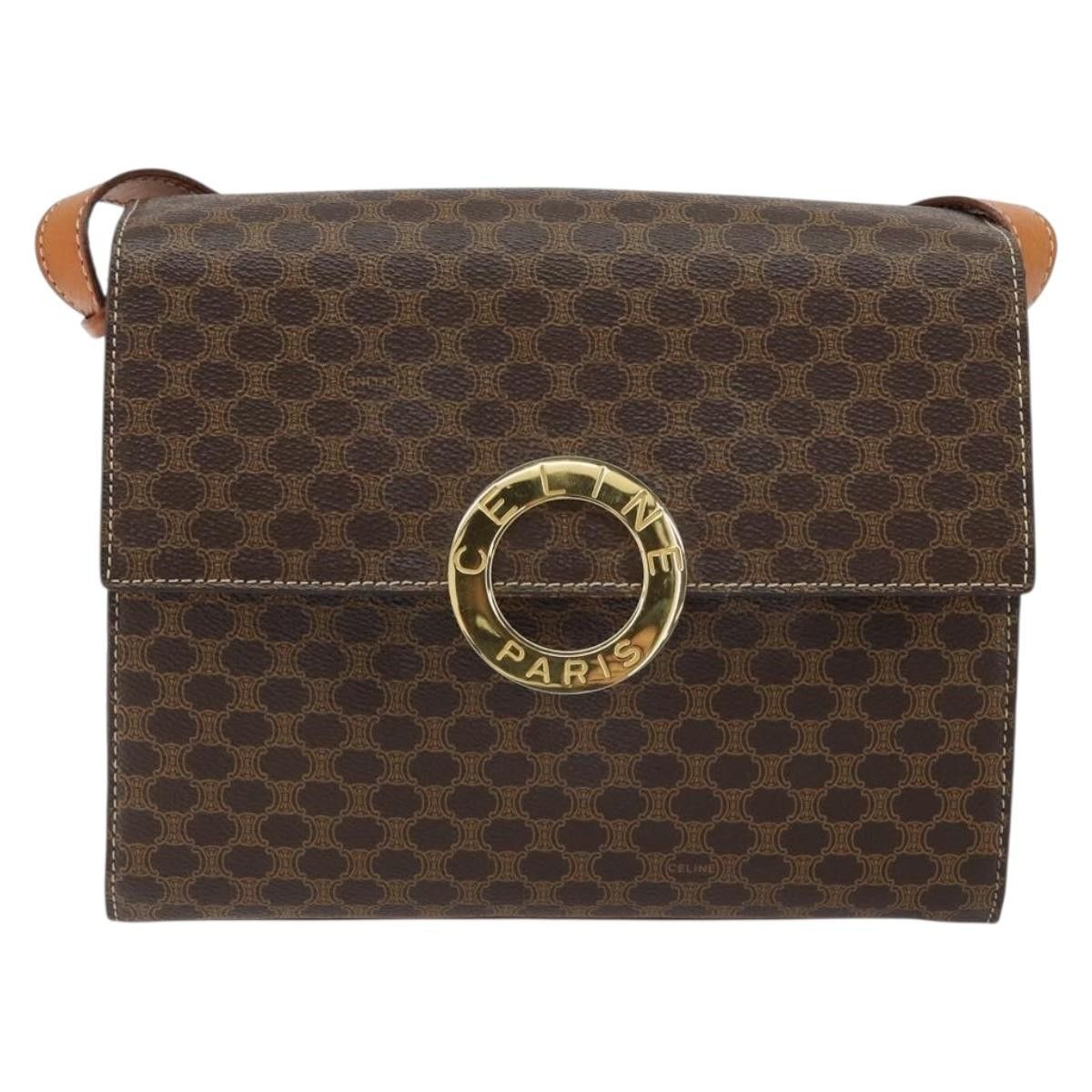 Celine Celine Vintage Macadam Circle Logo Shoulder Bag Canvas and Leather Size ONE SIZE - 1 Thumbnail