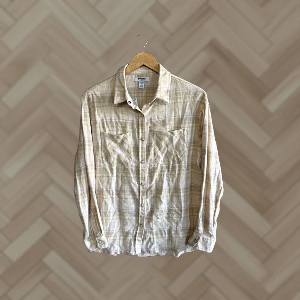 Rsq RSQ Womens Brown Plaid Long Sleeve Button Up Shirt Size Medium NWT Size M / US 6-8 / IT 42-44 - 1 Thumbnail