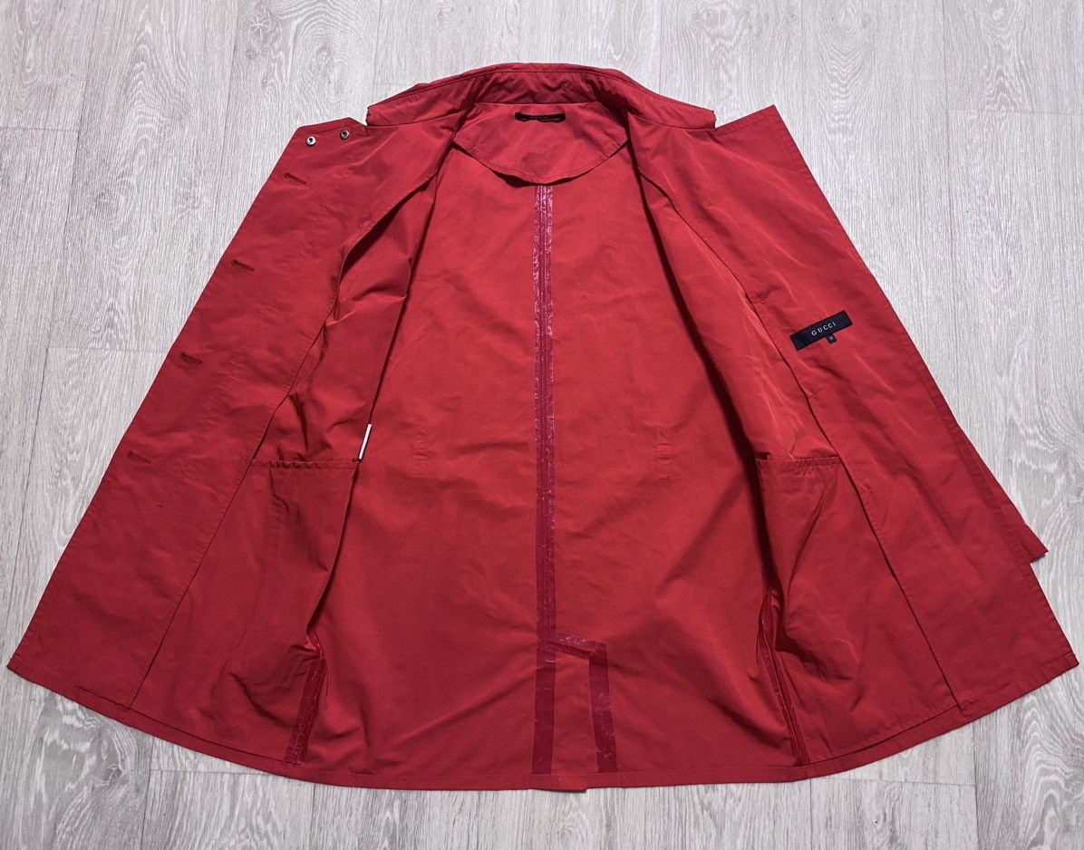 Gucci Gucci 2009 Red Polyester Trench Coat Water/Windproof Jacket Size XS / US 0-2 / IT 36-38 - 4 Thumbnail