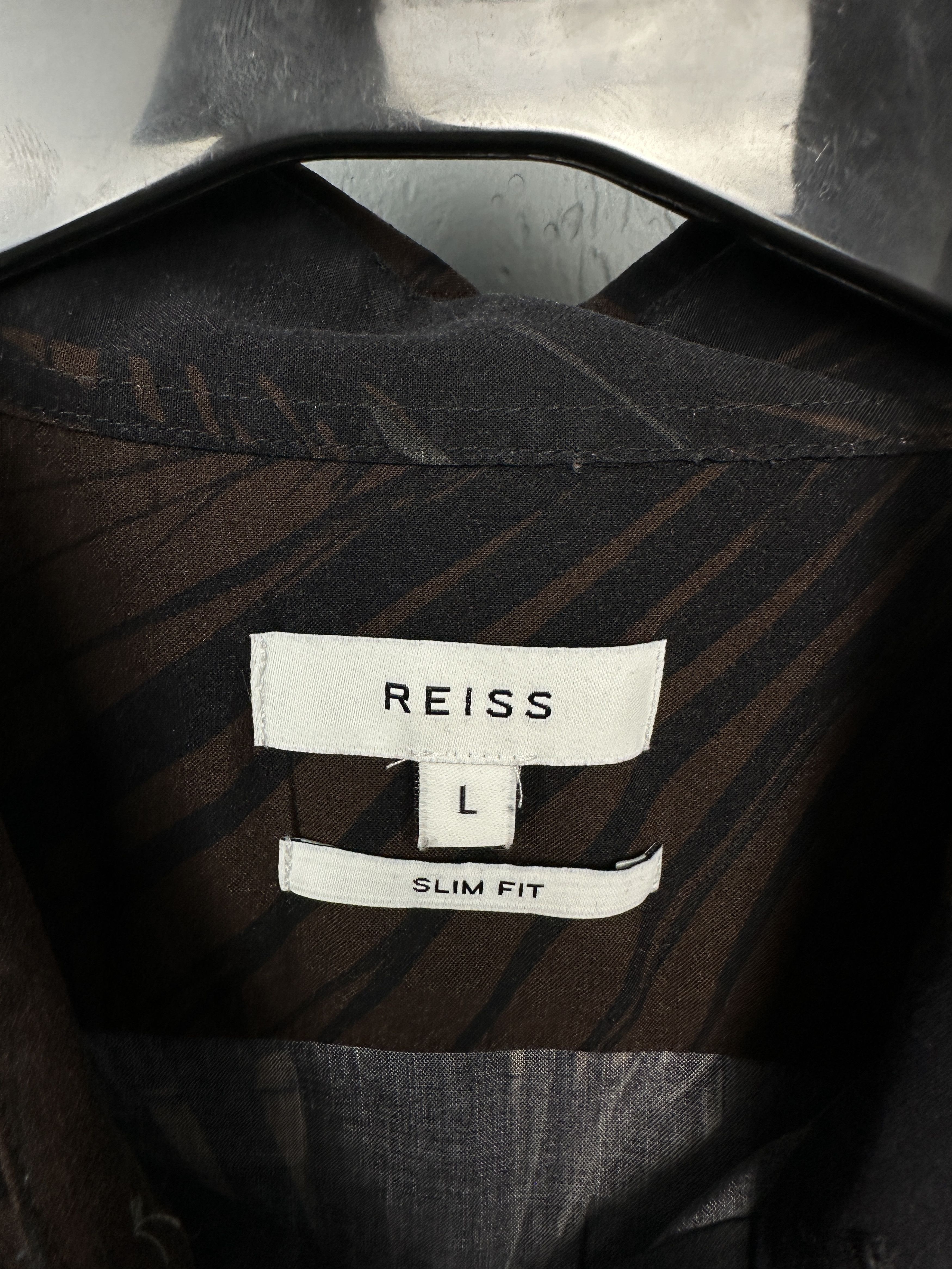 Reiss Reiss Mens Hawaiian Short Sleeve Shirt Size US L / EU 52-54 / 3 - 3 Thumbnail