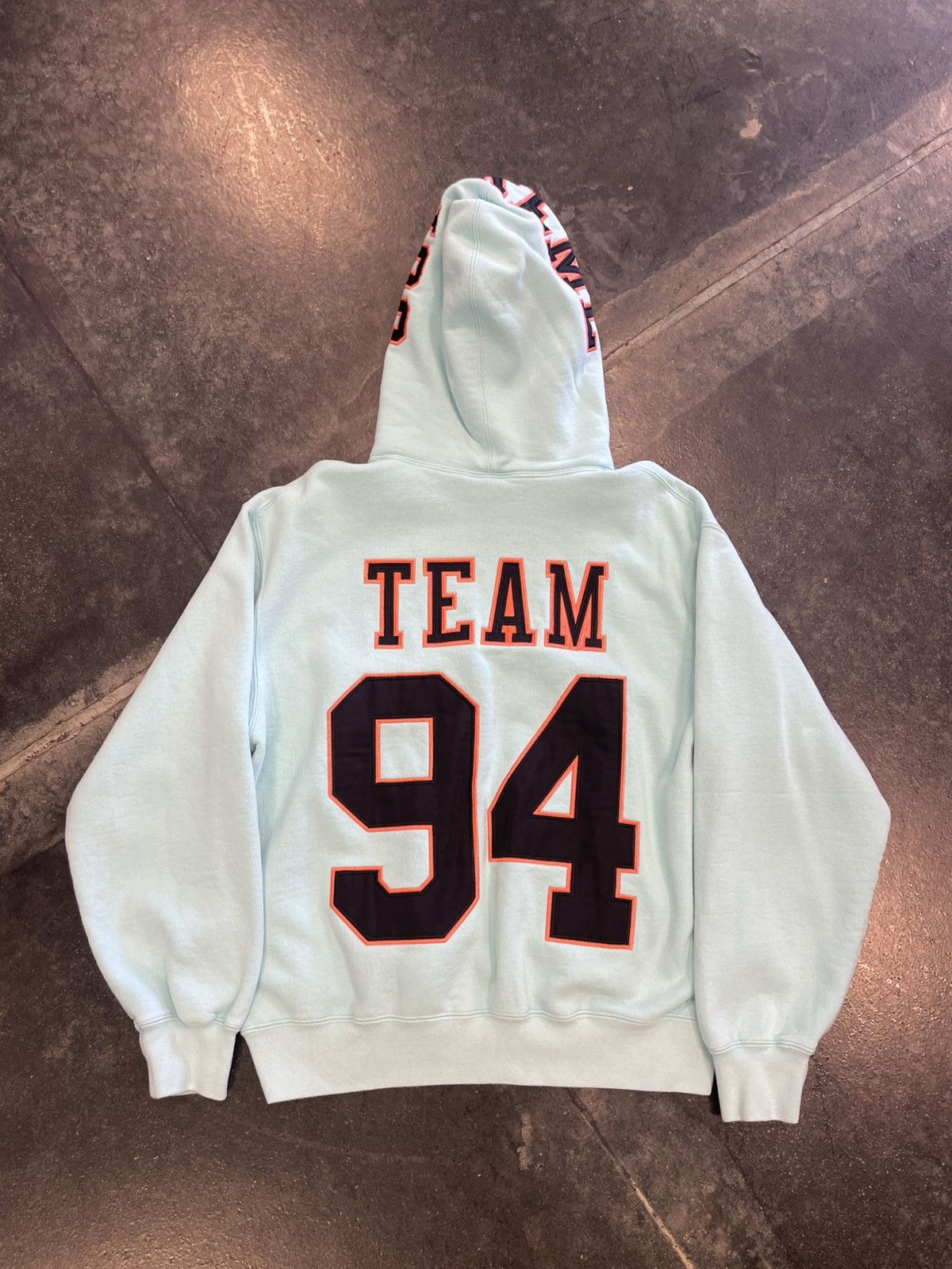 【Supreme】Team 94 Hooded Sweatshirt★Aqua★25SS★ Team 94 Hooded Sweatshirt 