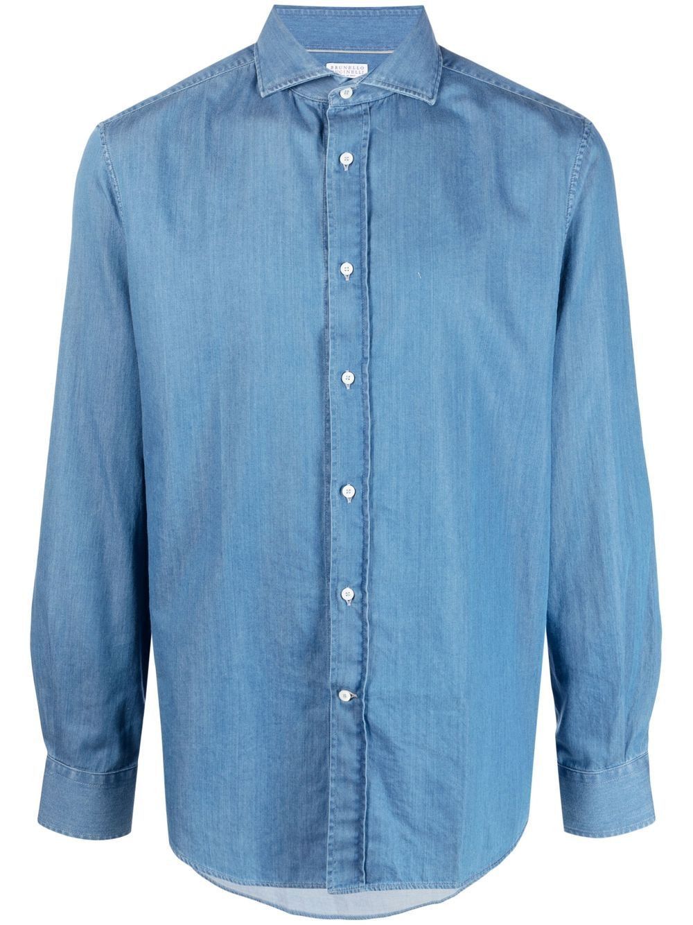 Brunello Cucinelli DENIM COTTON SHIRT Size US XL / EU 56 / 4 - 1 Thumbnail