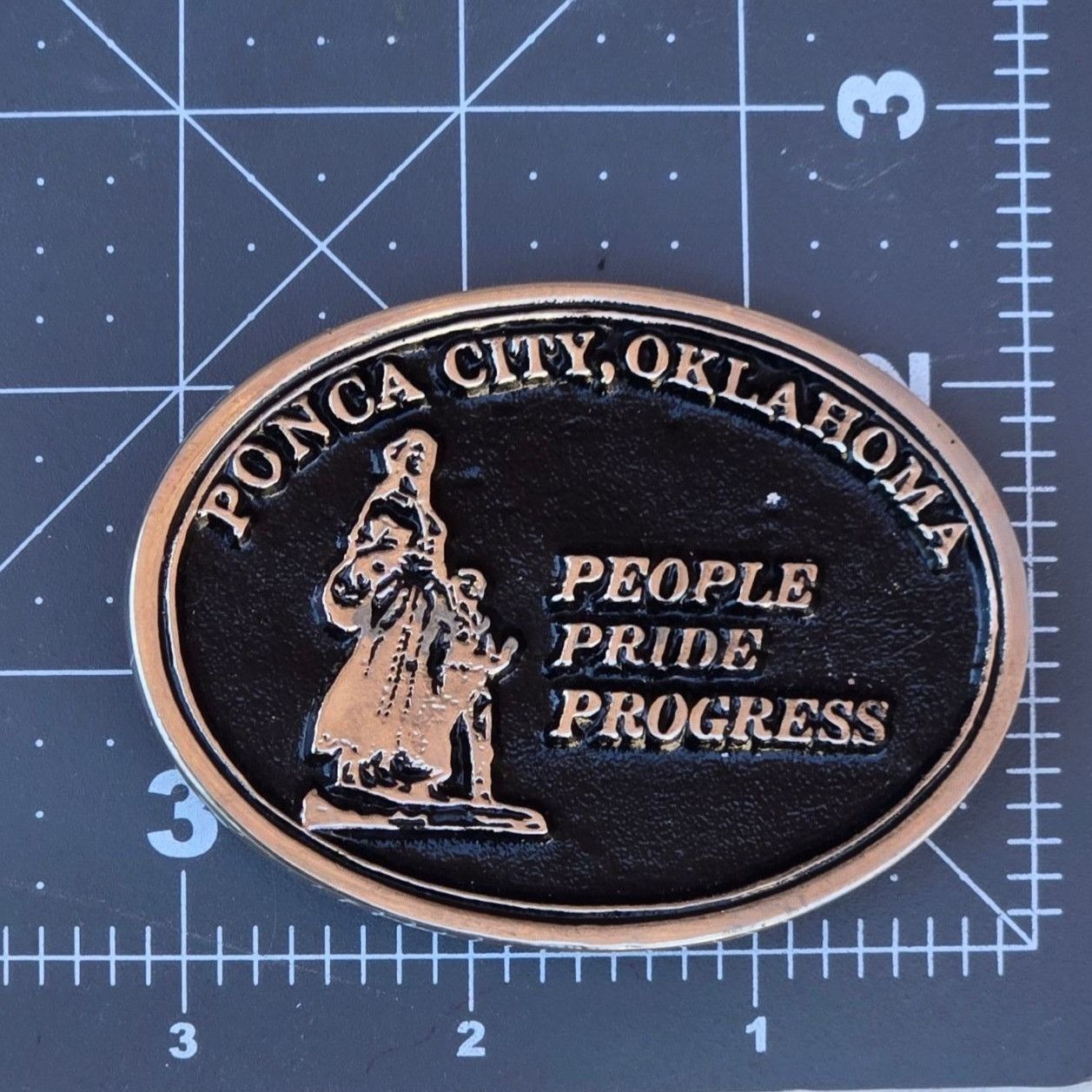 Other Ponca City Oklahoma Belt Buckle Pioneer Woman Ok Landmark Vi Size ONE SIZE - 2 Thumbnail