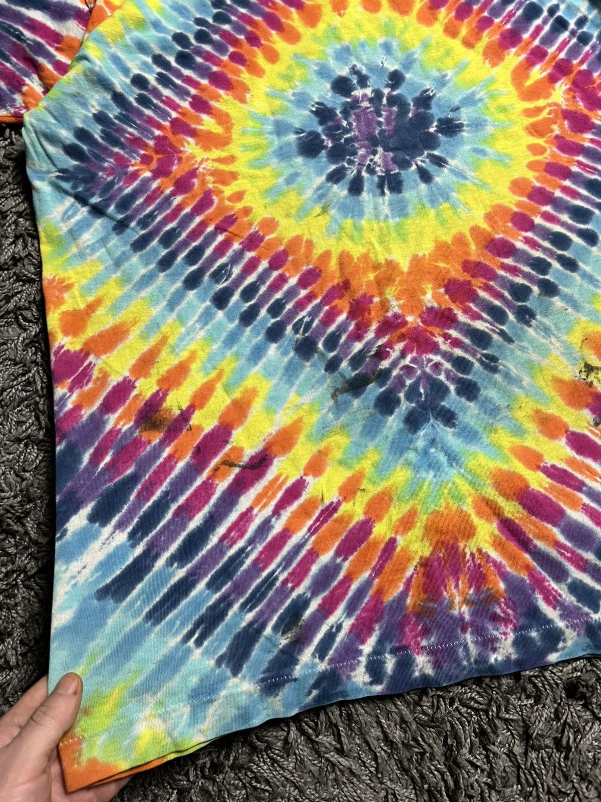 Fruit Of The Loom Psychedelic "Portal" Tie-Dye Tee | Vintage Fruit of the Loom Size US XL / EU 56 / 4 - 8 Thumbnail