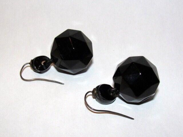 Designer Victorian Gutta Steel Pyramid Dangle Ball Drop Earrings Size ONE SIZE - 4 Thumbnail