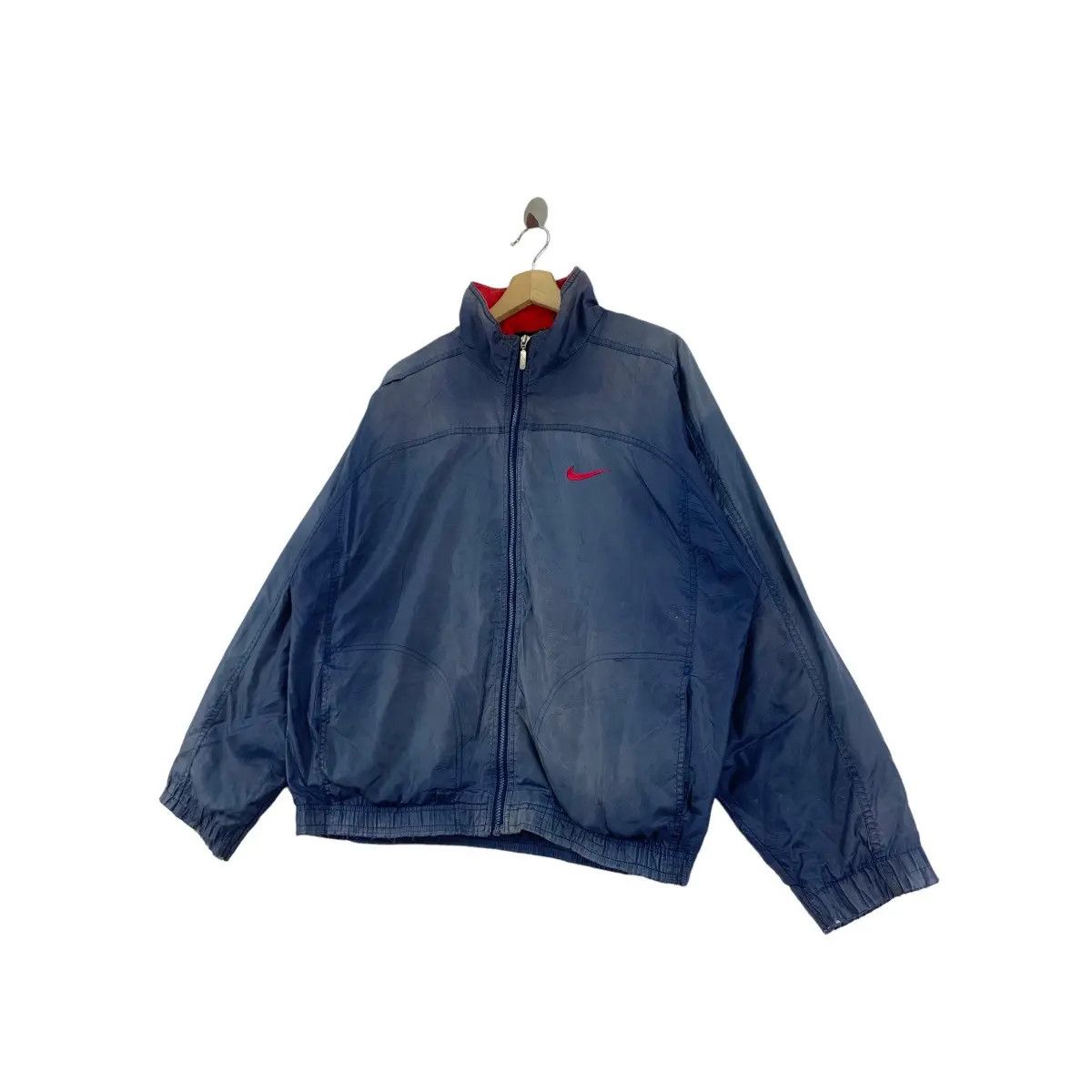 Nike Vintage NIKE USA SWOOSH Center Logo Coach Jacket Varsity Size US L / EU 52-54 / 3 - 2 Thumbnail
