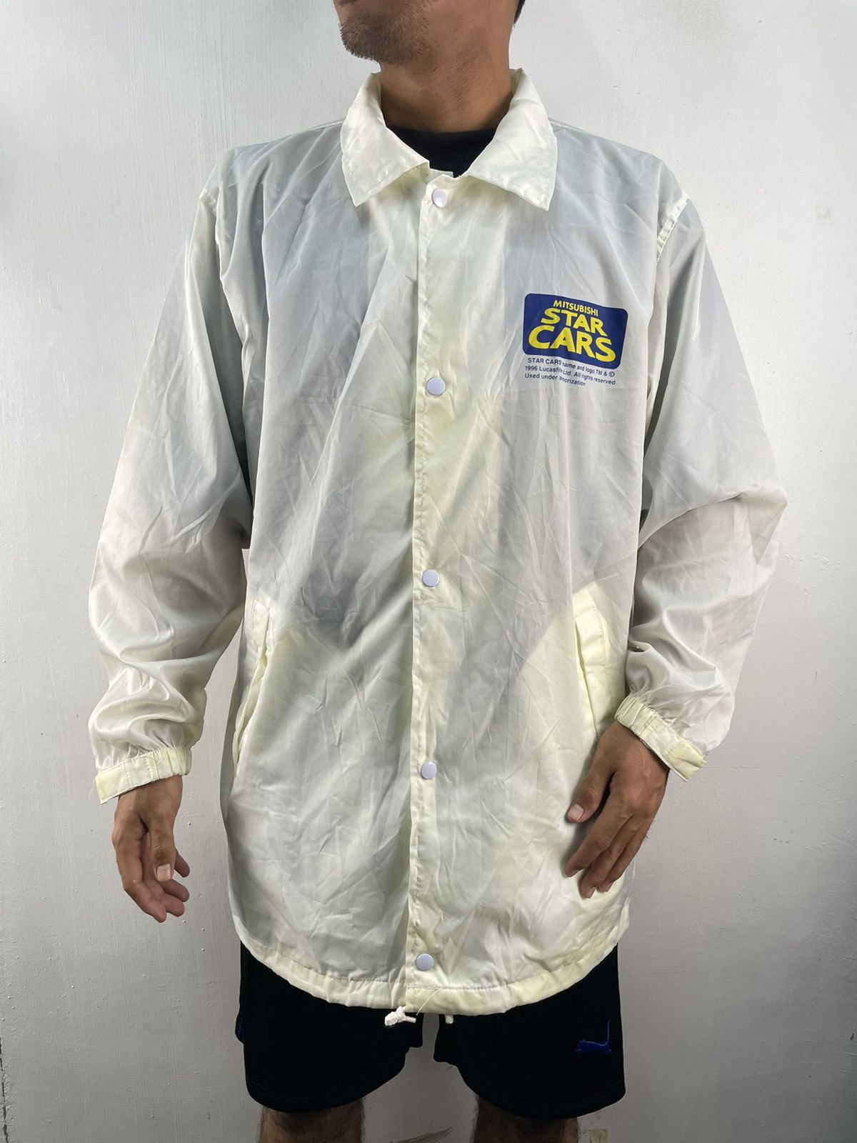 Mizuno × Vintage Vintage 90s Mizuno Mitsubishi Star Cars Coach Jacket Size US L / EU 52-54 / 3 - 3 Thumbnail