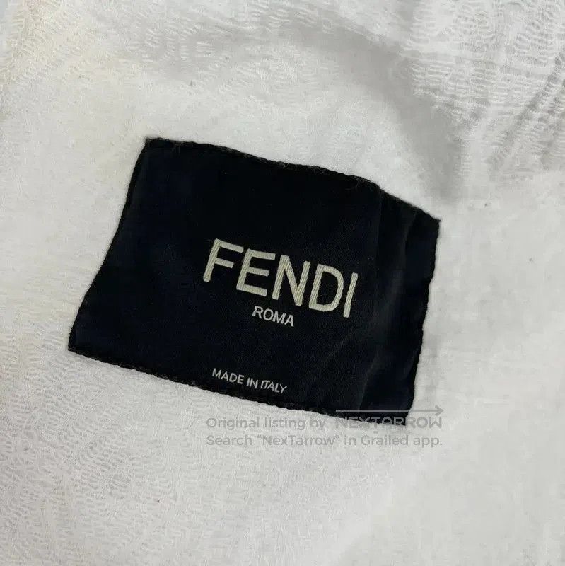 Fendi Fendi Men's White Cotton Coat with Hood . Size US M / EU 48-50 / 2 - 7 Thumbnail