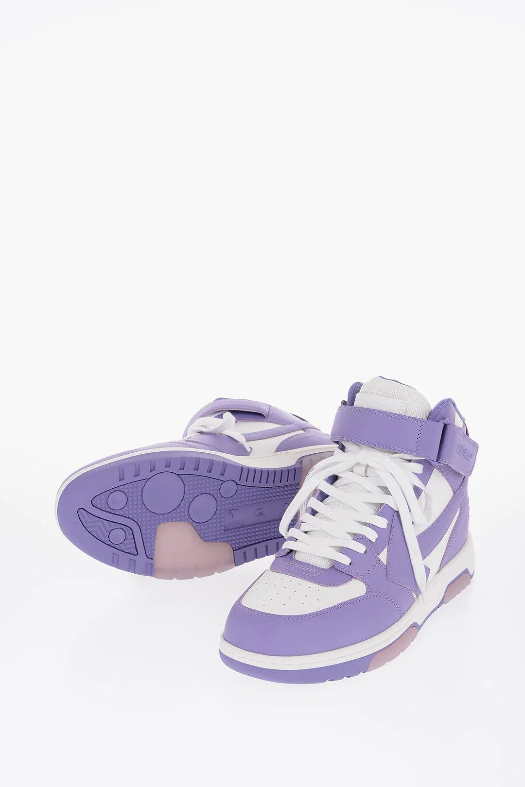 Off-White og1mm0426 Leather Lace-Up Sneakers in Purple Size US 9 / EU 42 - 3 Thumbnail