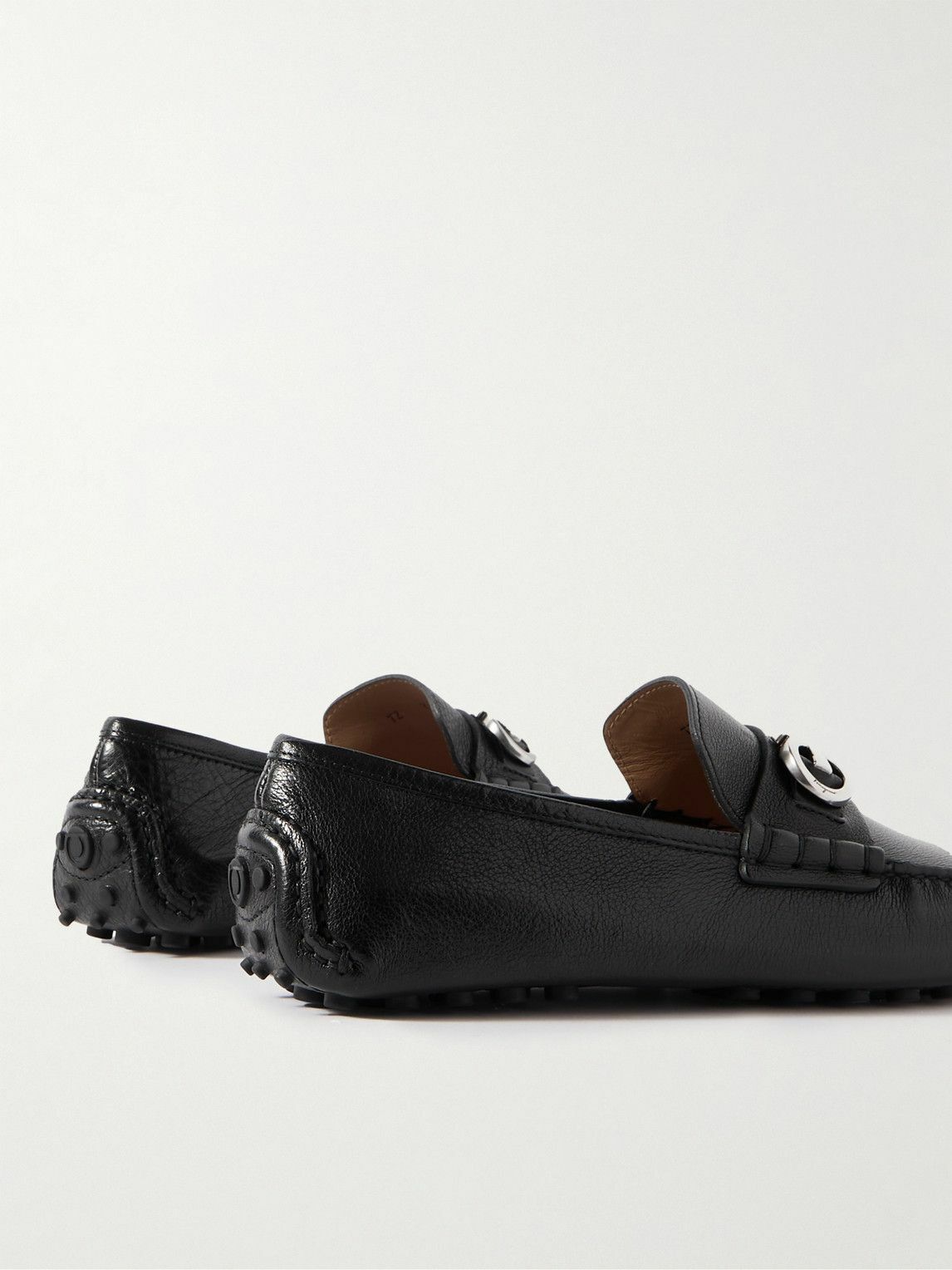 Salvatore Ferragamo o1s1rm1125 Leather Loafers in Black Size US 11 / EU 44 - 5 Thumbnail