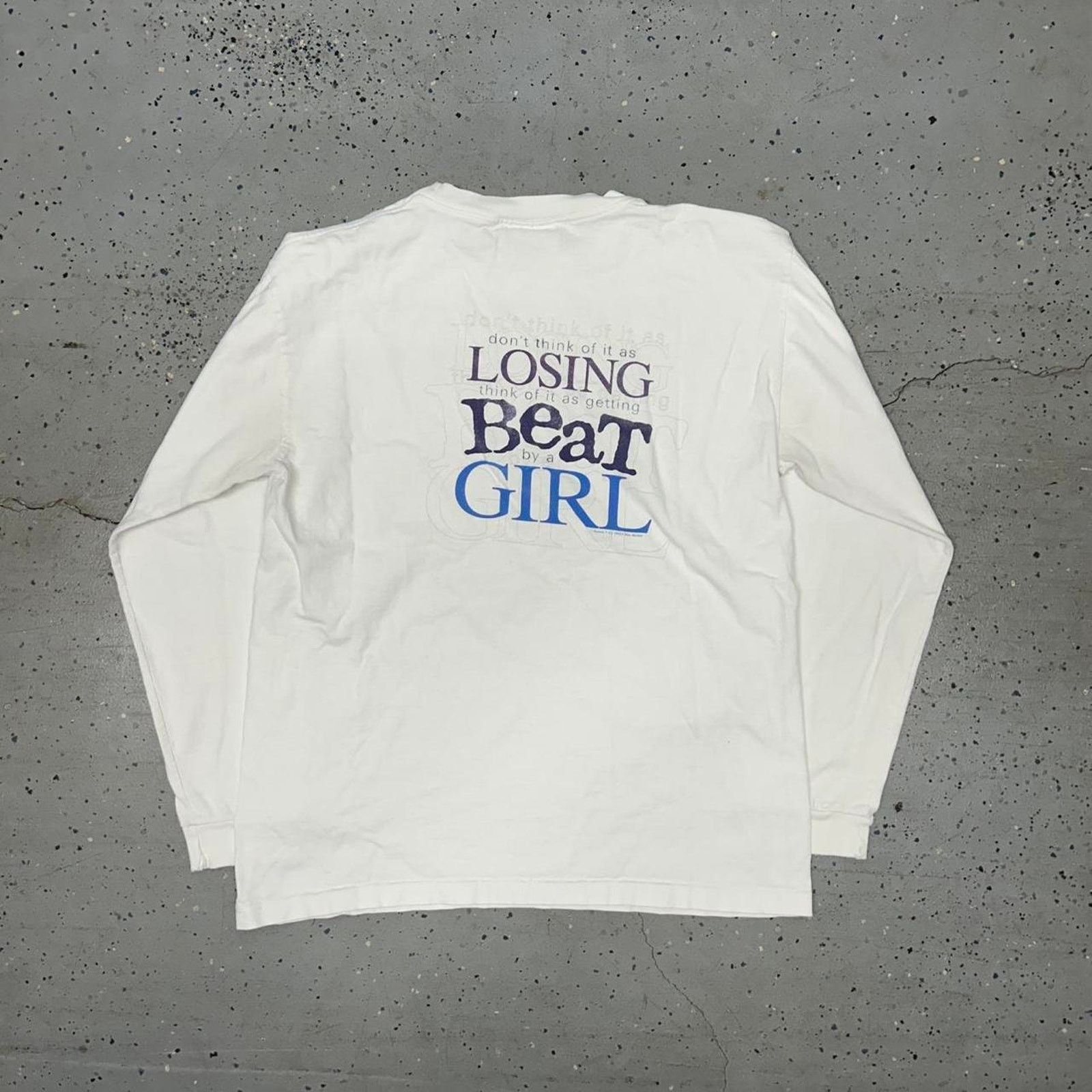 Other VTG 90s White "Losing Beat Girl" long sleeve shirt Size M / US 6-8 / IT 42-44 - 1 Thumbnail