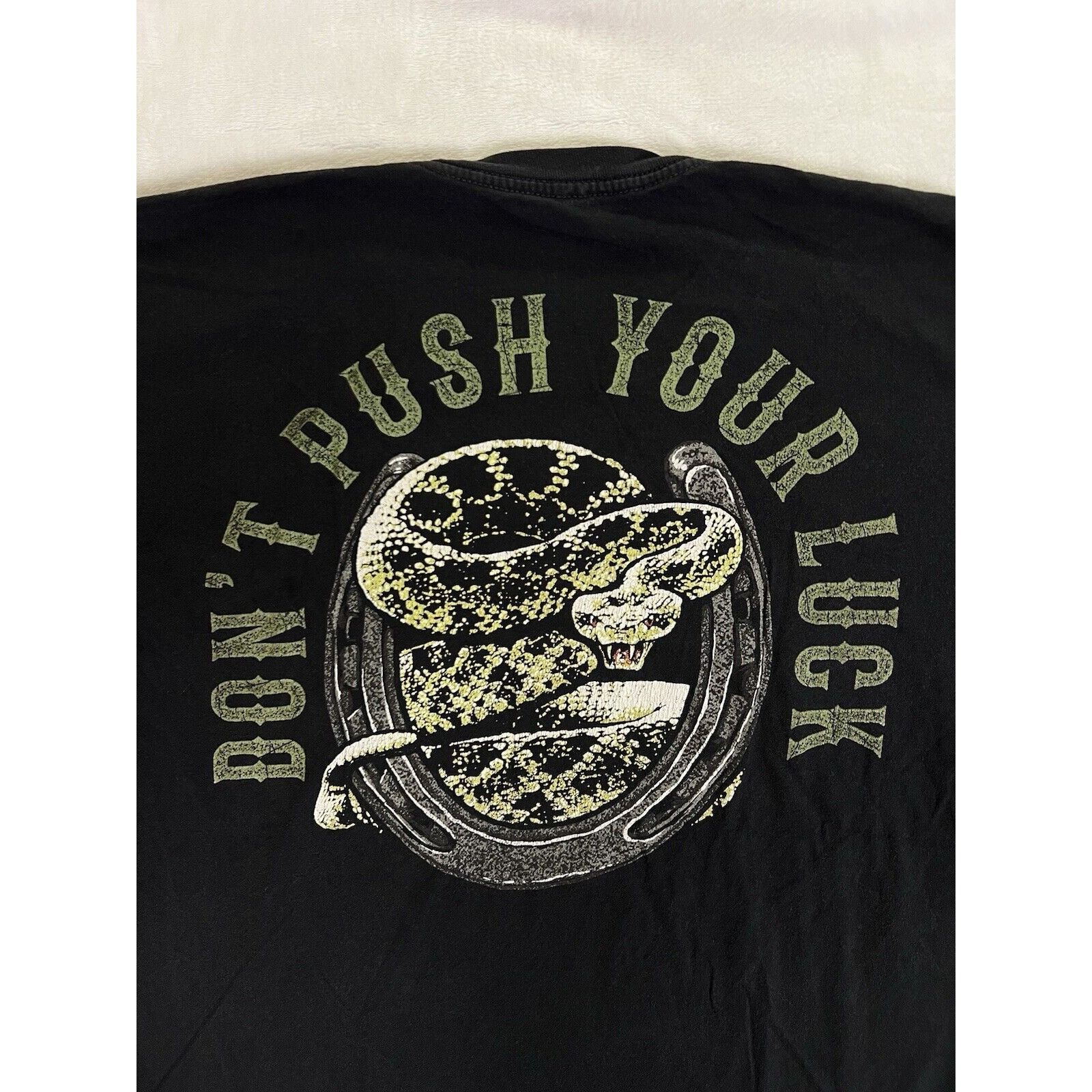 Cody James Cody James T-Shirt Size Medium “Don’t Push Your Luck” Rattle Size US M / EU 48-50 / 2 - 7 Thumbnail