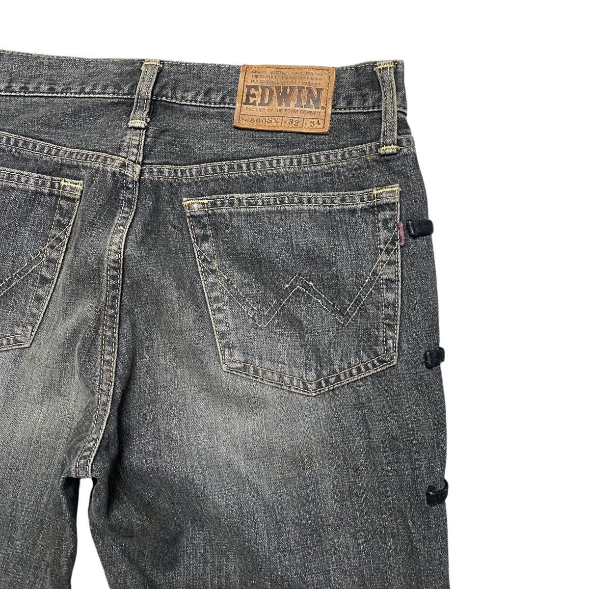 Edwin Vintage Edwin 800sx Black Denim Super Flare Jeans Size US 32 / EU 48 - 11 Thumbnail