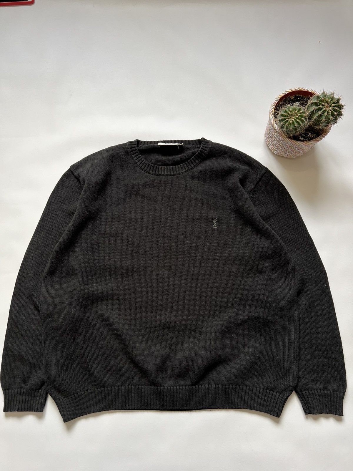 トップス 80s YVES SAINT LAURENT vintage knit YSL s-l400.jpg