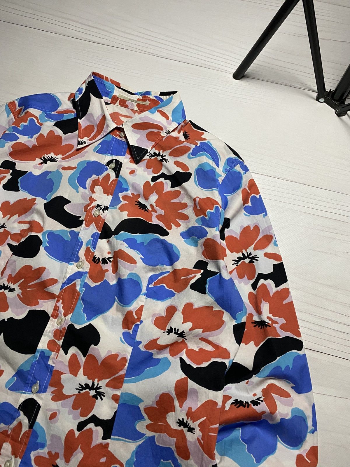 Etro Etro Multicolor Floral Cotton Blend button up Shirt Size XL / US 12-14 / IT 48-50 - 7 Thumbnail