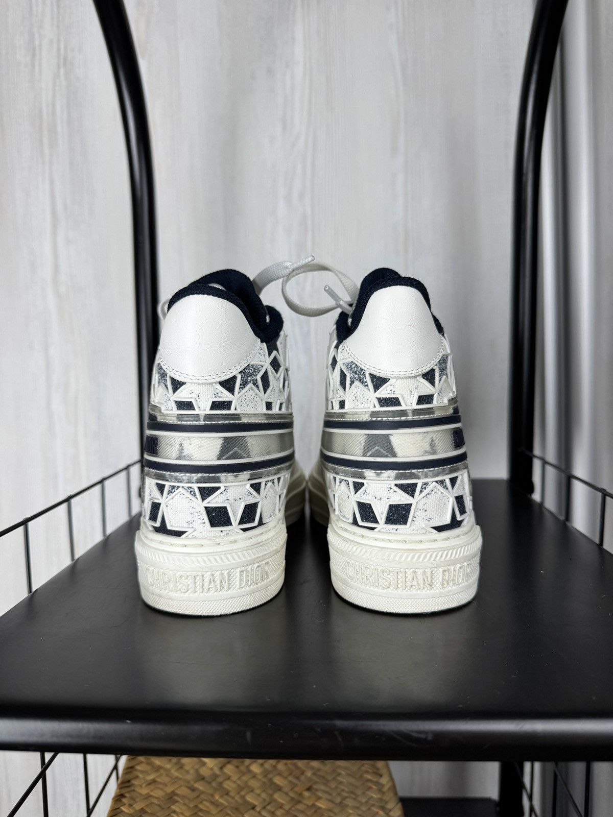 Dior Dior Walk'n'Dior Star Star Lace Up High Top Leather Sneakers Size US 4.5 / IT 34.5 - 11 Thumbnail