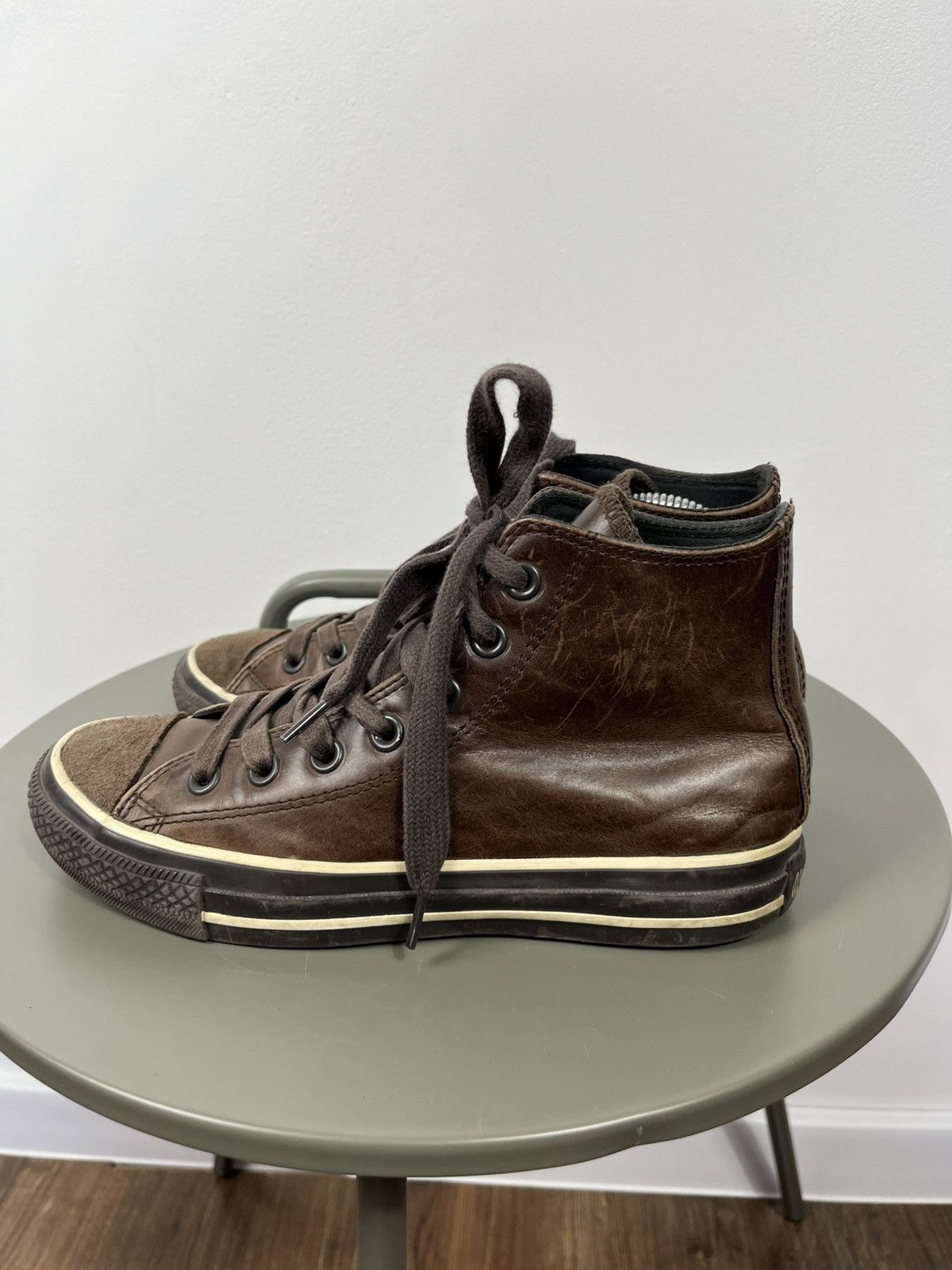 Converse Vintage Converse All Star Leather High Top Sneakers EU 38 Size US 7.5 / IT 37.5 - 6 Thumbnail