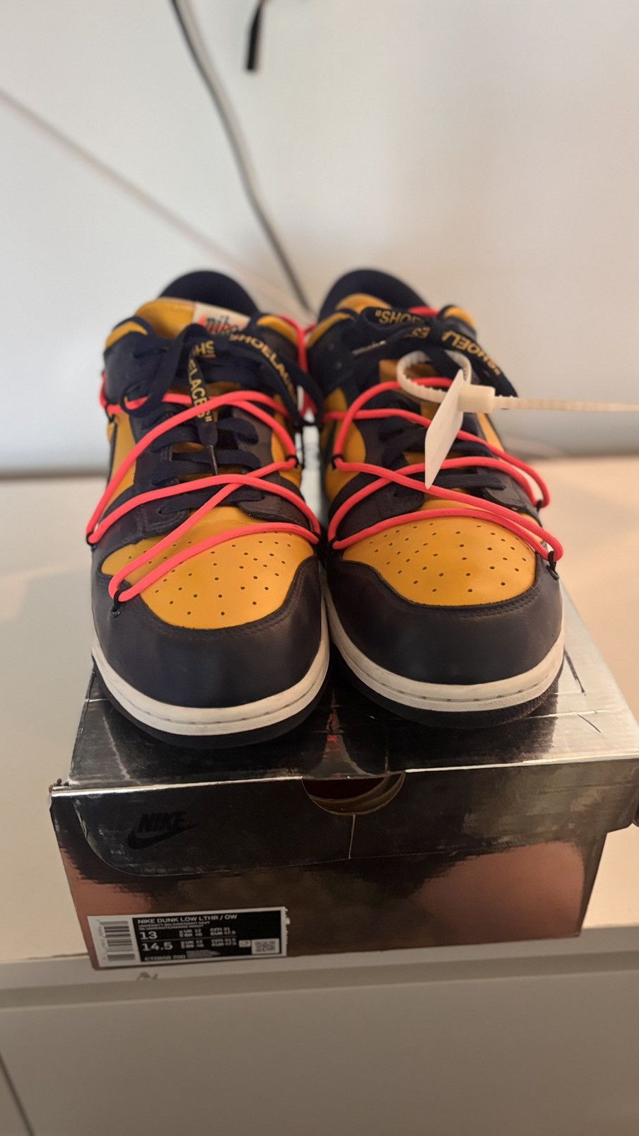 Nike × Off-White Nike X Off-White Dunk slow University Gold Size US 13 / EU 46 - 14 Thumbnail