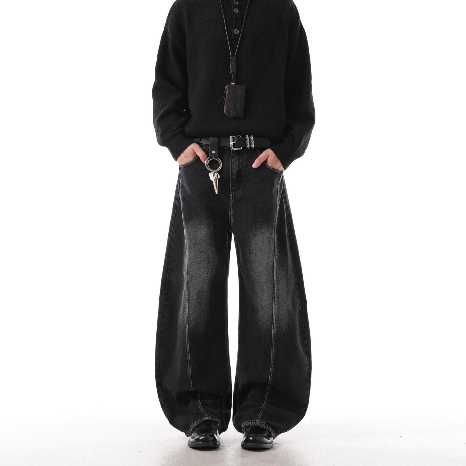 Japanese Brand Wide Leg Denim Jeans, Loose Fit Baggy Jeans Size US 32 / EU 48 - 5 Thumbnail