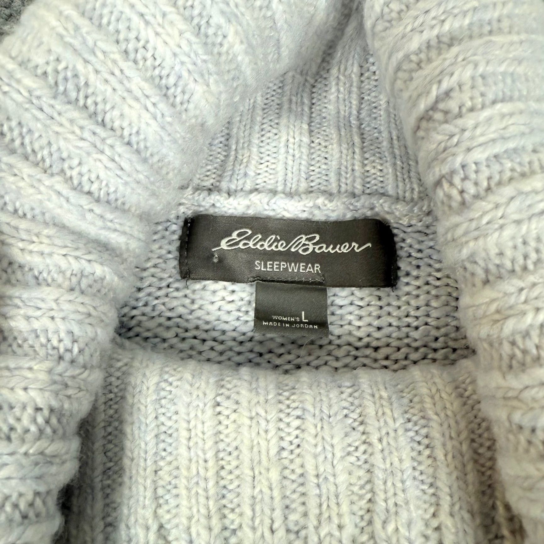 Eddie Bauer Eddie Bauer Sleepwear Large Knit Turtleneck Sweater Tunic Loungewear Soft Cozy Womens Knit Turtleneck sweater oversized solid Pale Blue 90s? Size L / US 10 / IT 46 - 2 Thumbnail