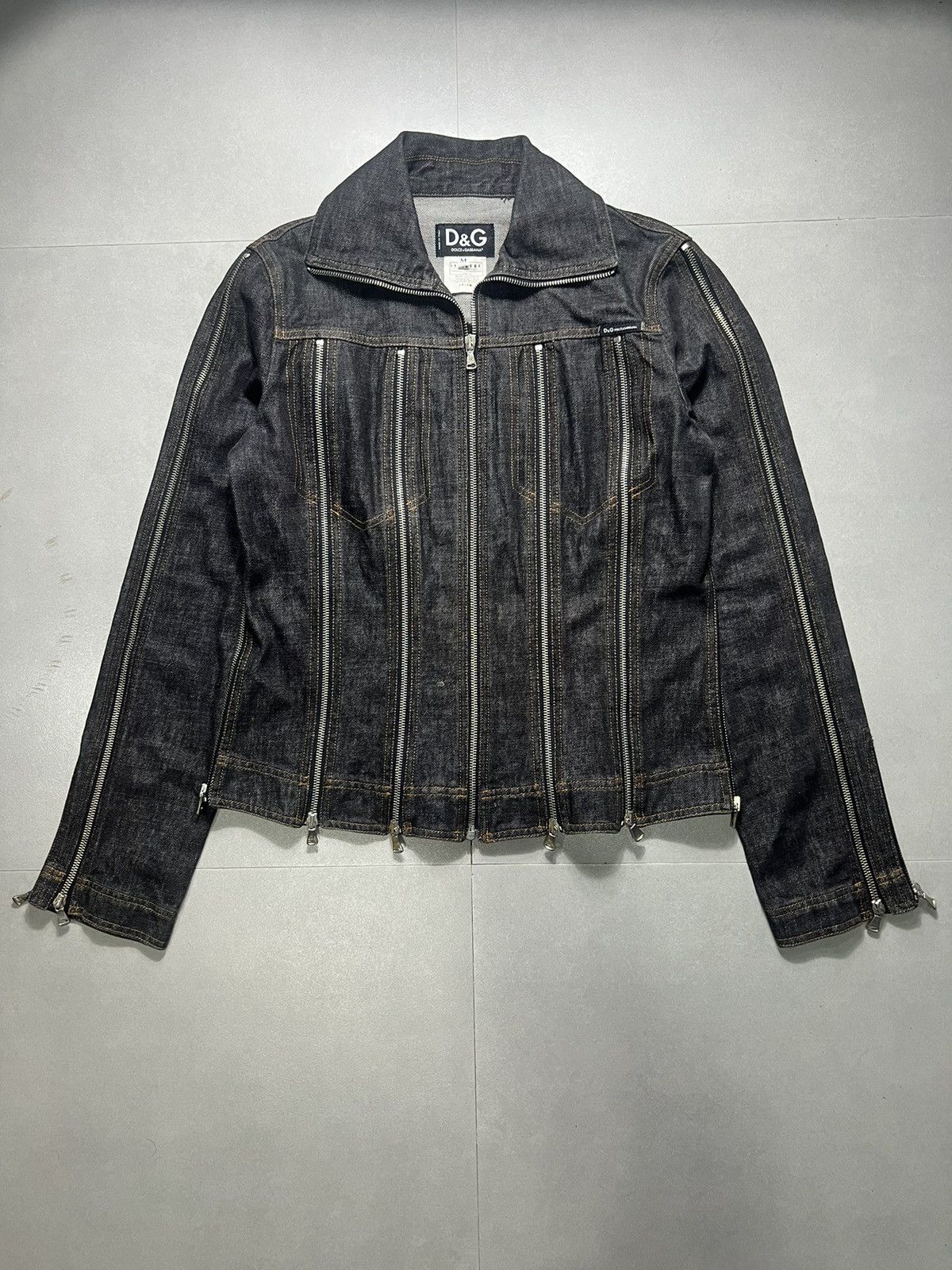 image of Dolce Gabbana Dolce And Gabbana - S/s '04 Shredder Denim Jacket, Women's (Size Medium)