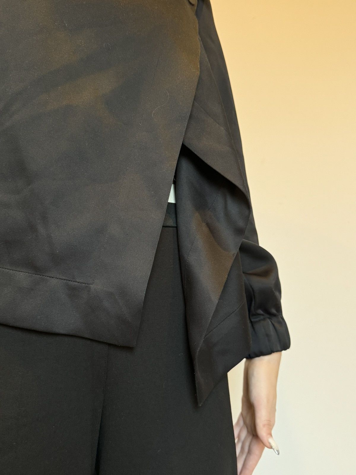 Cop Copine × Japanese Brand Cop. Copine Y2K Asymmetric Jacket Like Rick Owens Size XS / US 0-2 / IT 36-38 - 7 Thumbnail