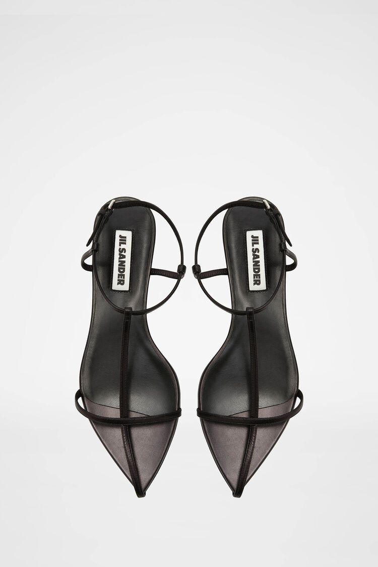 Jil Sander o1s22i1n0125 Leather Sandals in Black Size US 7 / IT 37 - 5 Thumbnail