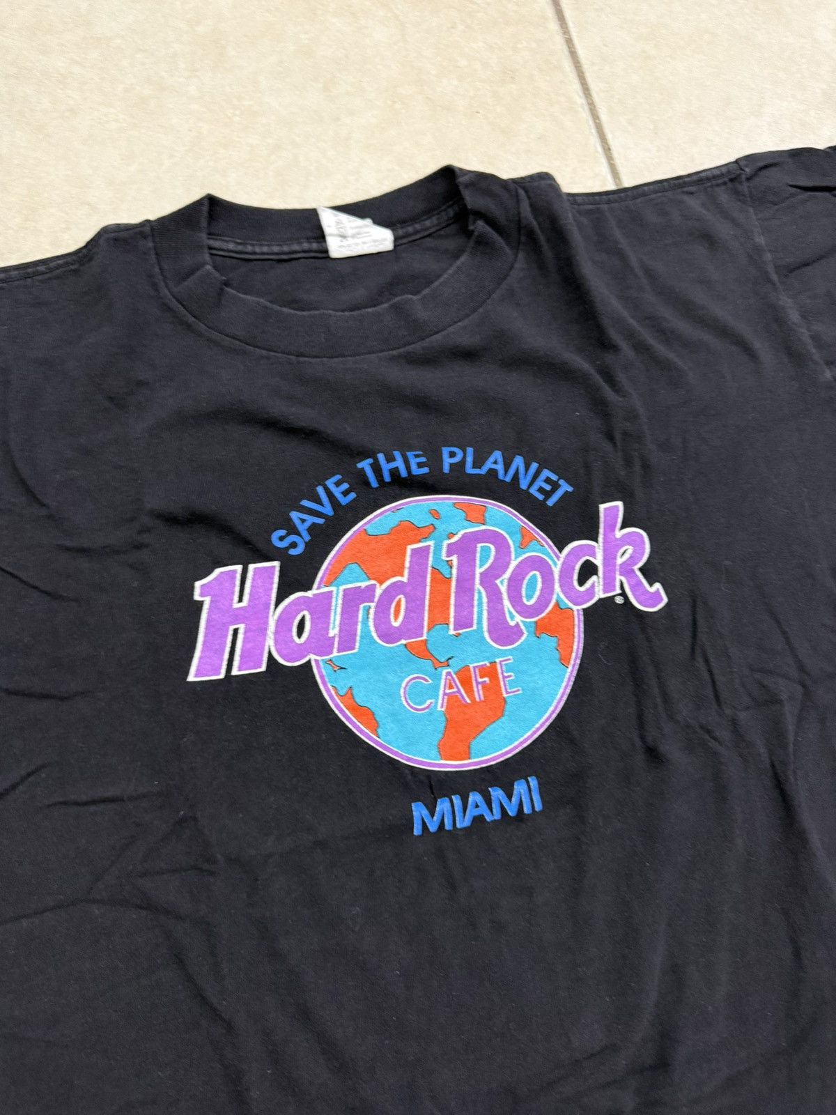 Hard Rock Cafe × Vintage Vtg Hard Rock Cafe Miami T-Shirt XL 80-90s SingleStitch USA Size US XL / EU 56 / 4 - 2 Thumbnail