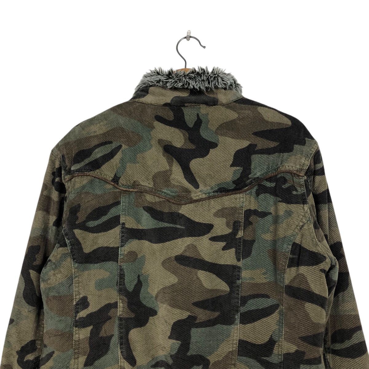 Japanese Brand 📌Vintage Biker Jacket Camouflage Mink Fur Fleece Blanket Size US L / EU 52-54 / 3 - 10 Thumbnail
