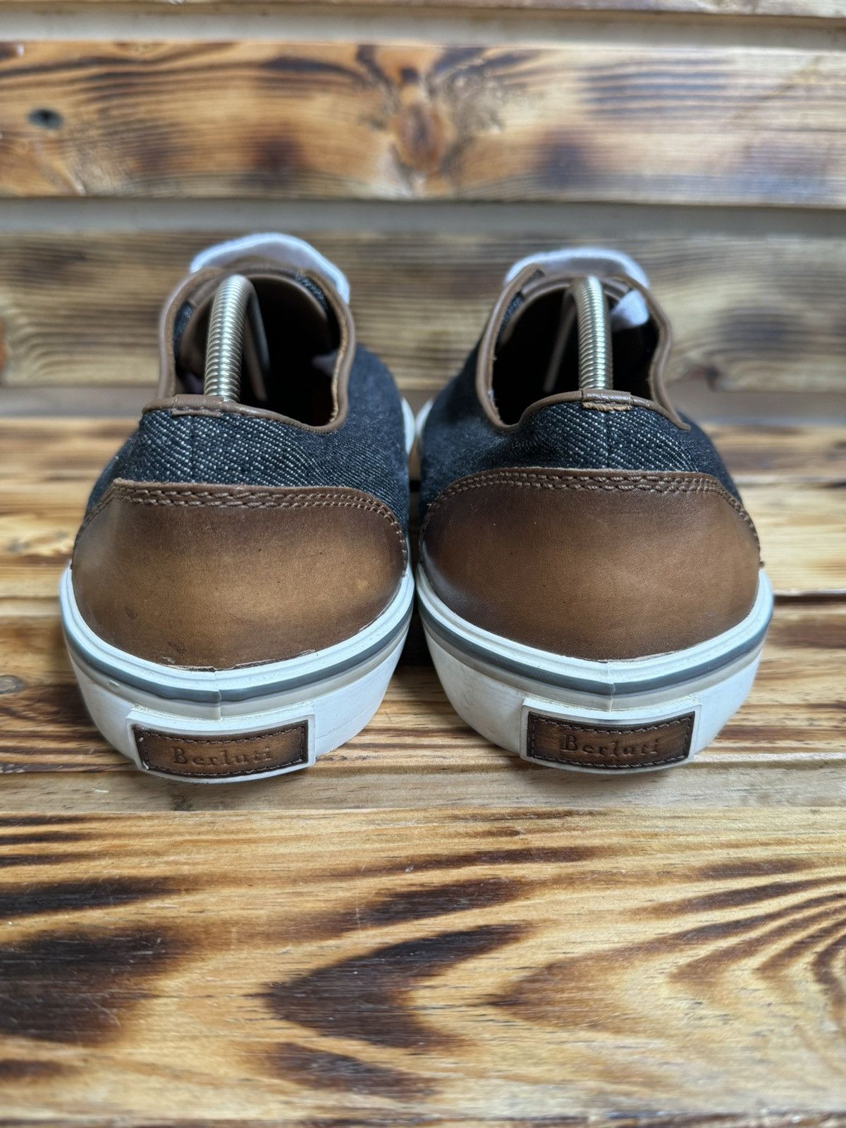 Berluti Trimmed denim trainers Size US 9 / EU 42 - 13 Thumbnail