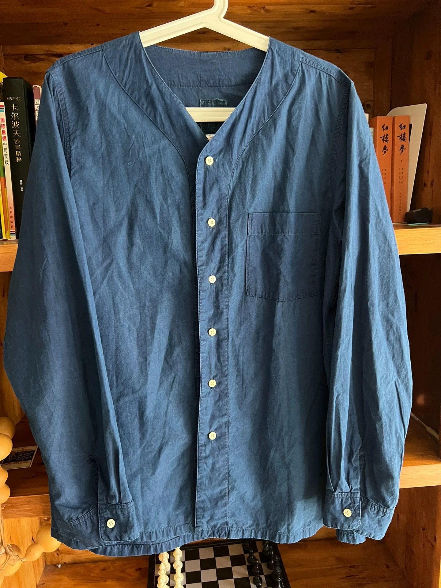 Visvim VISVIM ICT Free Edge Collarless Indigo JPN 2018 CottonLinen Size US L / EU 52-54 / 3 - 2 Thumbnail