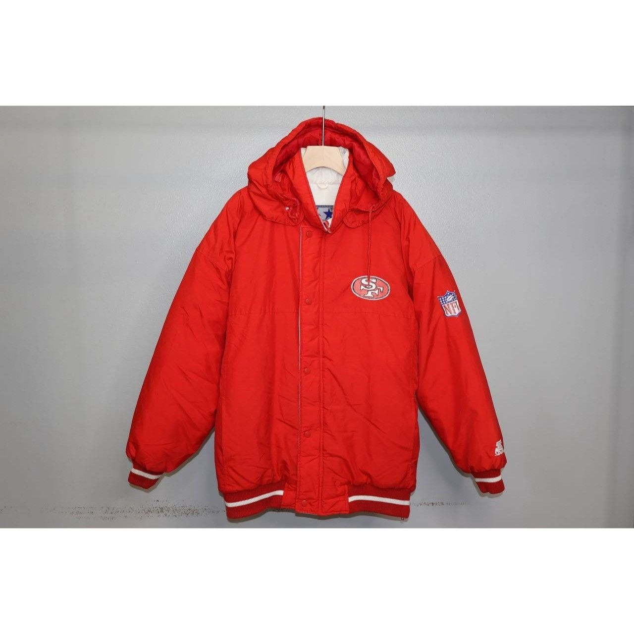 Starter Vintage Starter San Francisco 49ers NFL Hooded Puffer Jacket Size US XL / EU 56 / 4 - 1 Thumbnail
