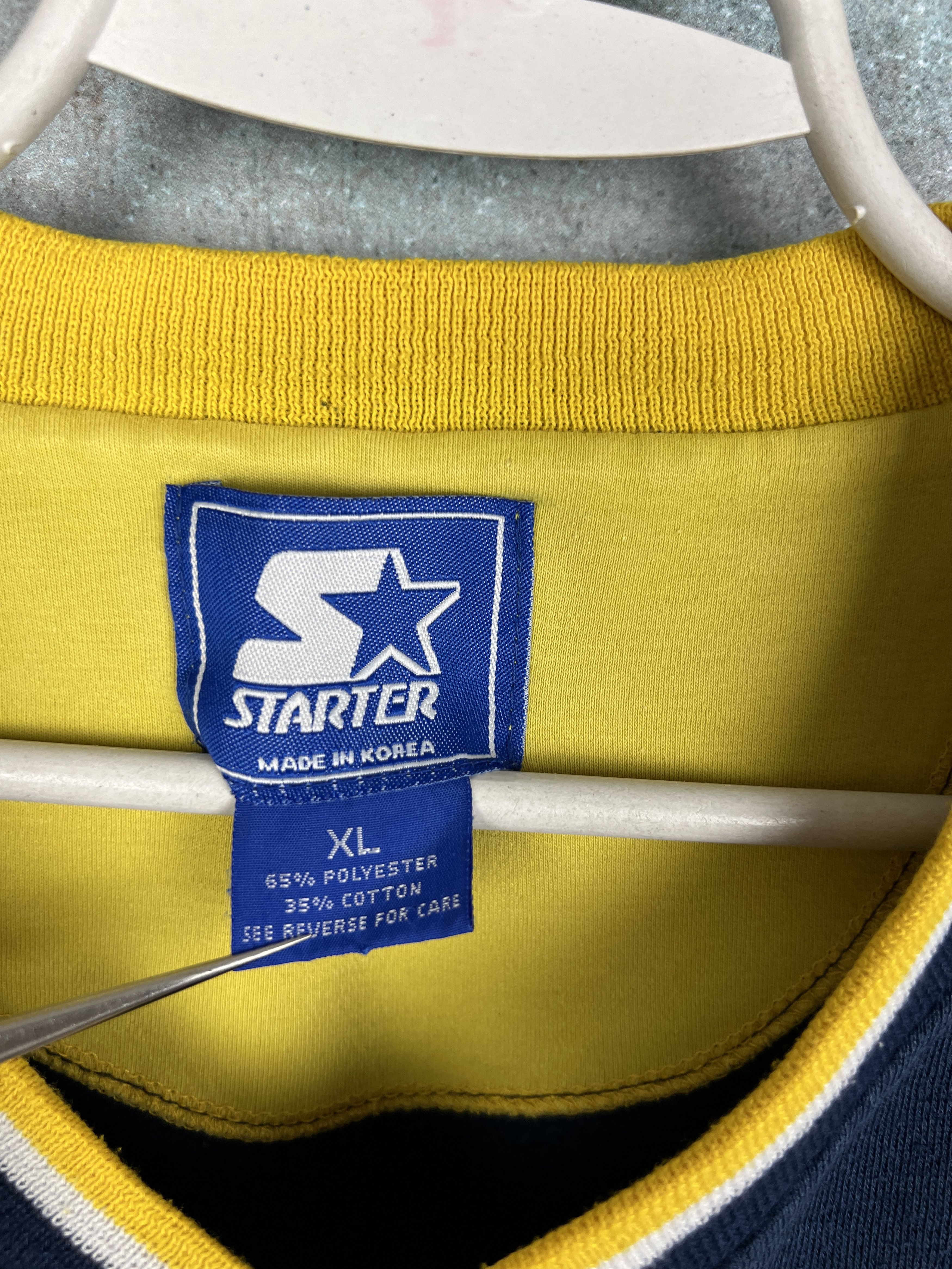 Starter Vintage Michigan Wolverines Sweatshirt Over Print Crewneck Size US XL / EU 56 / 4 - 7 Thumbnail