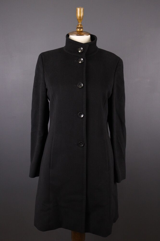 image of Avant Garde Max Mara Button Coat in Black, Women's (Size Medium)