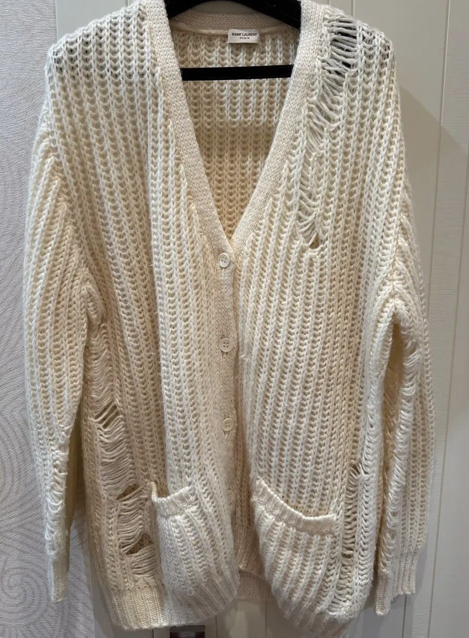 Saint Laurent Paris Saint Laurent ss16 rose wool cardigan by Hedi