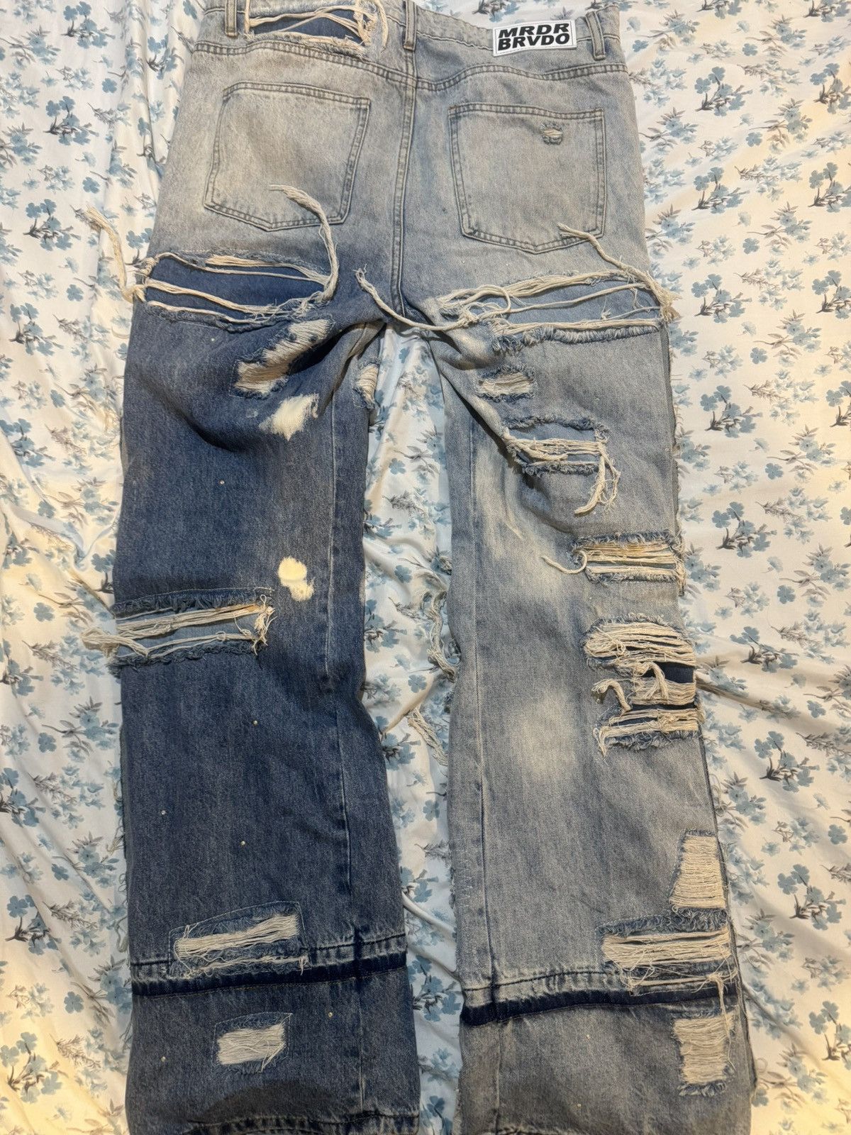 Who Decides War Who decides war rhinestone two tone denim jeans Size US 36 / EU 52 - 2 Thumbnail